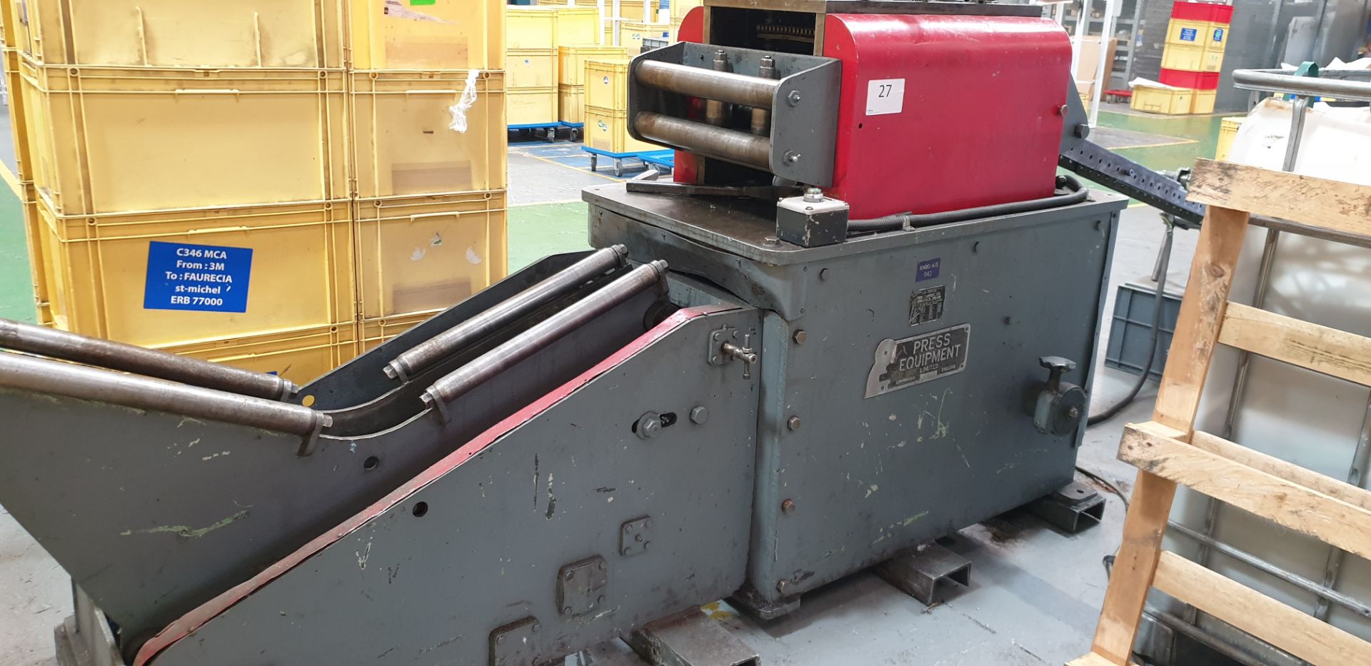 Press Equipment Steel Strip Coil Feeder And Leveller , Serial Number: M5667