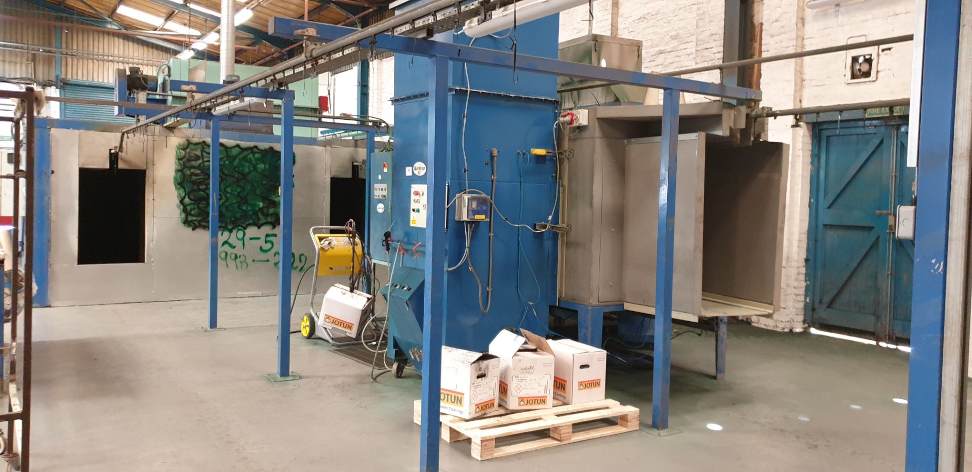 Nordson Electrostatic Paint Spray Booth With Oven And Continuous Line Conveyor And A Wagner Sprint X - Image 5 of 6