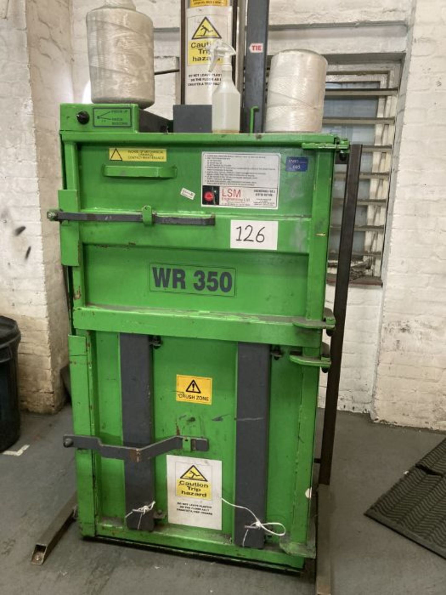 LSM model WR350 waste compactor s/n 02-119