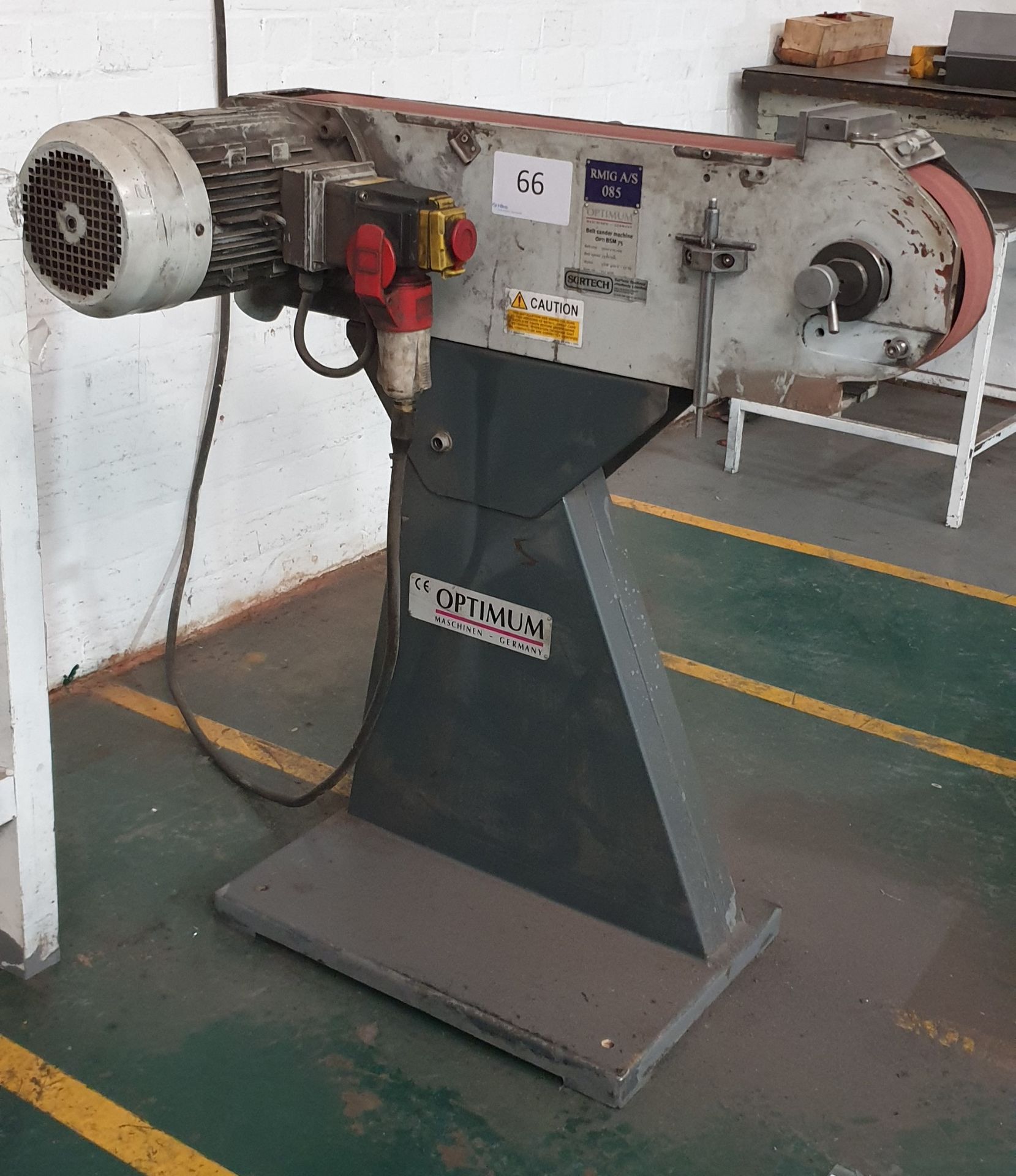 Optimum Opti BSM-75 Belt Sander Machine, 2000 x 75mm