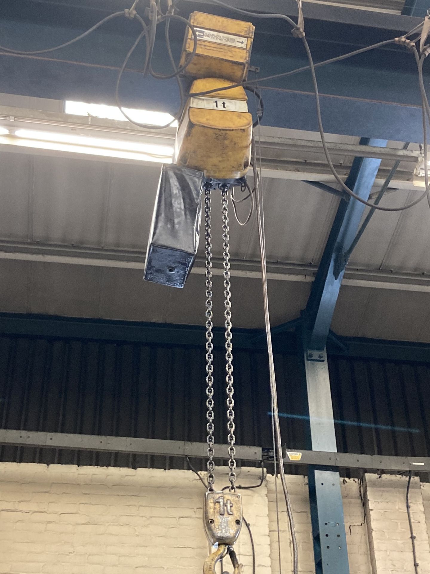 1 Tonne Rated Capacity A-Frame Hoist with a Morris Electric Pendant Controlled Hoist, Span of Frame