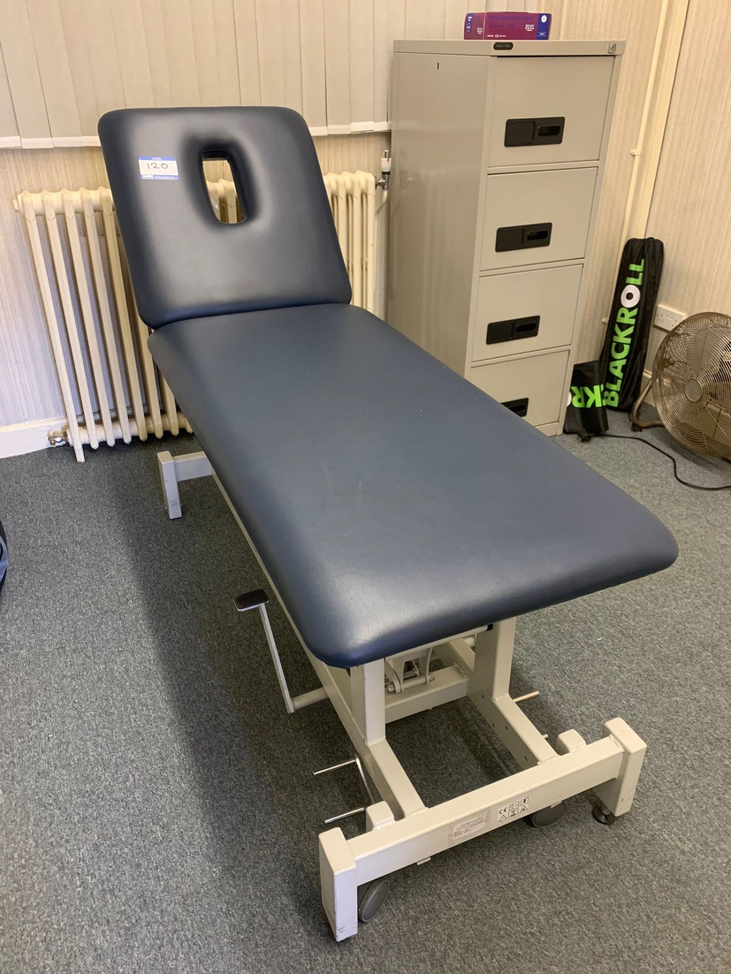 Physio-Med First Aid Room Bed, Height Adjustable and with Adjusting Back Rest