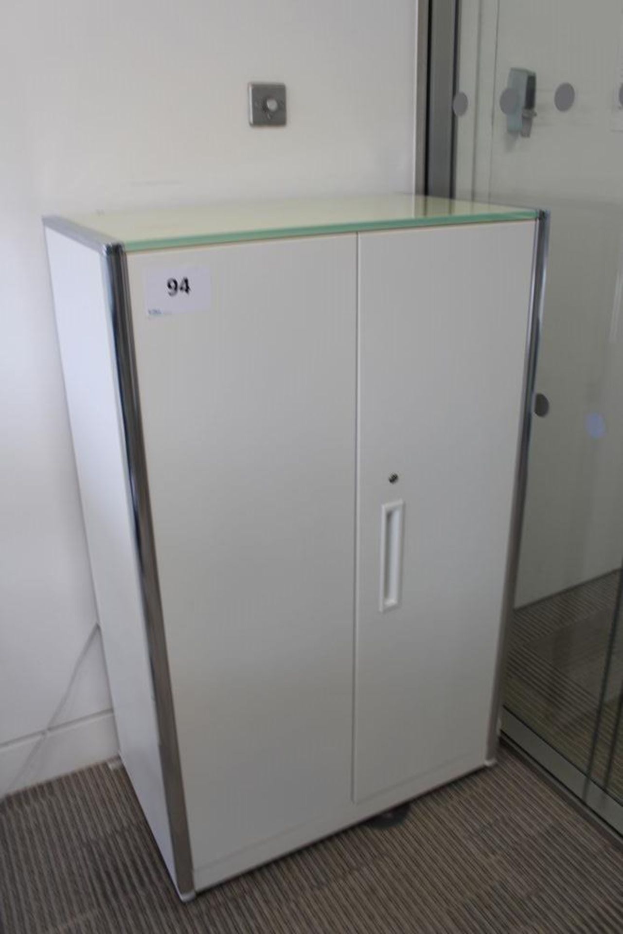 Knoll White Double Door Cupboard 800mm W x 450mm D x 1300mm H