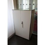 Knoll White Double Door Cupboard 800mm W x 450mm D x 1300mm H