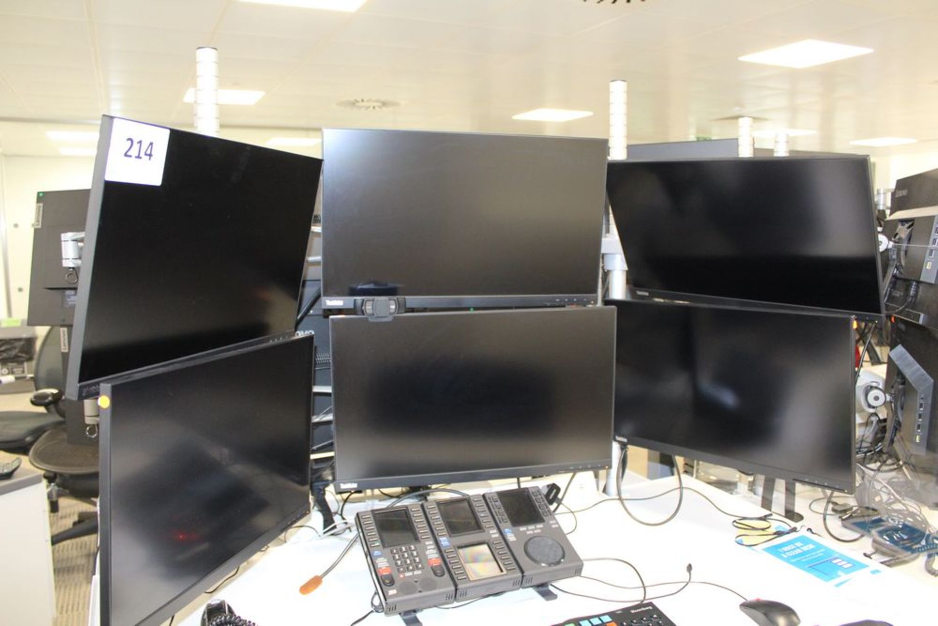 6 Lenovo P24-10, 24 inch IPC Flat Screen Monitors