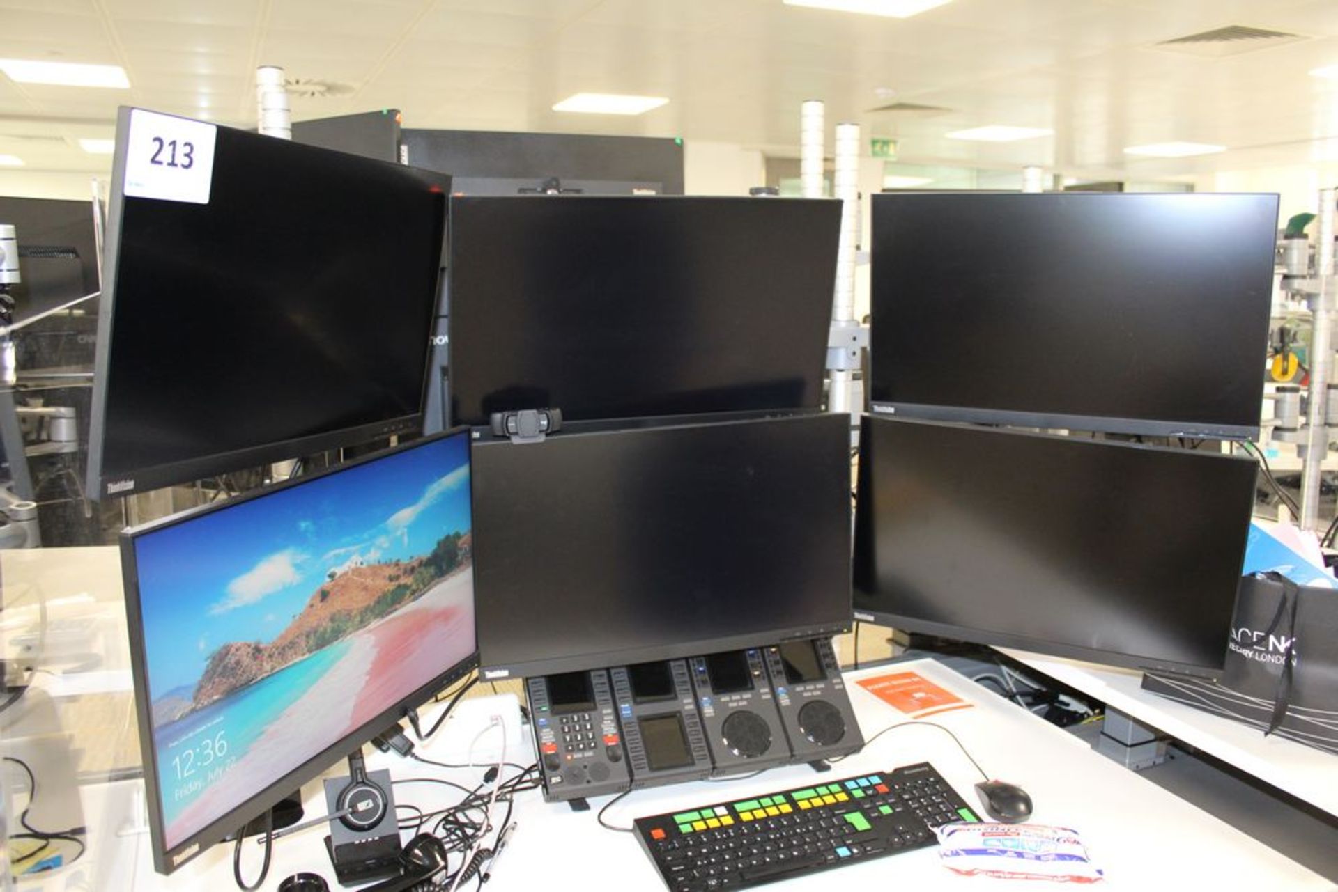 6 Lenovo P24-10, 24 inch IPC Flat Screen Monitors