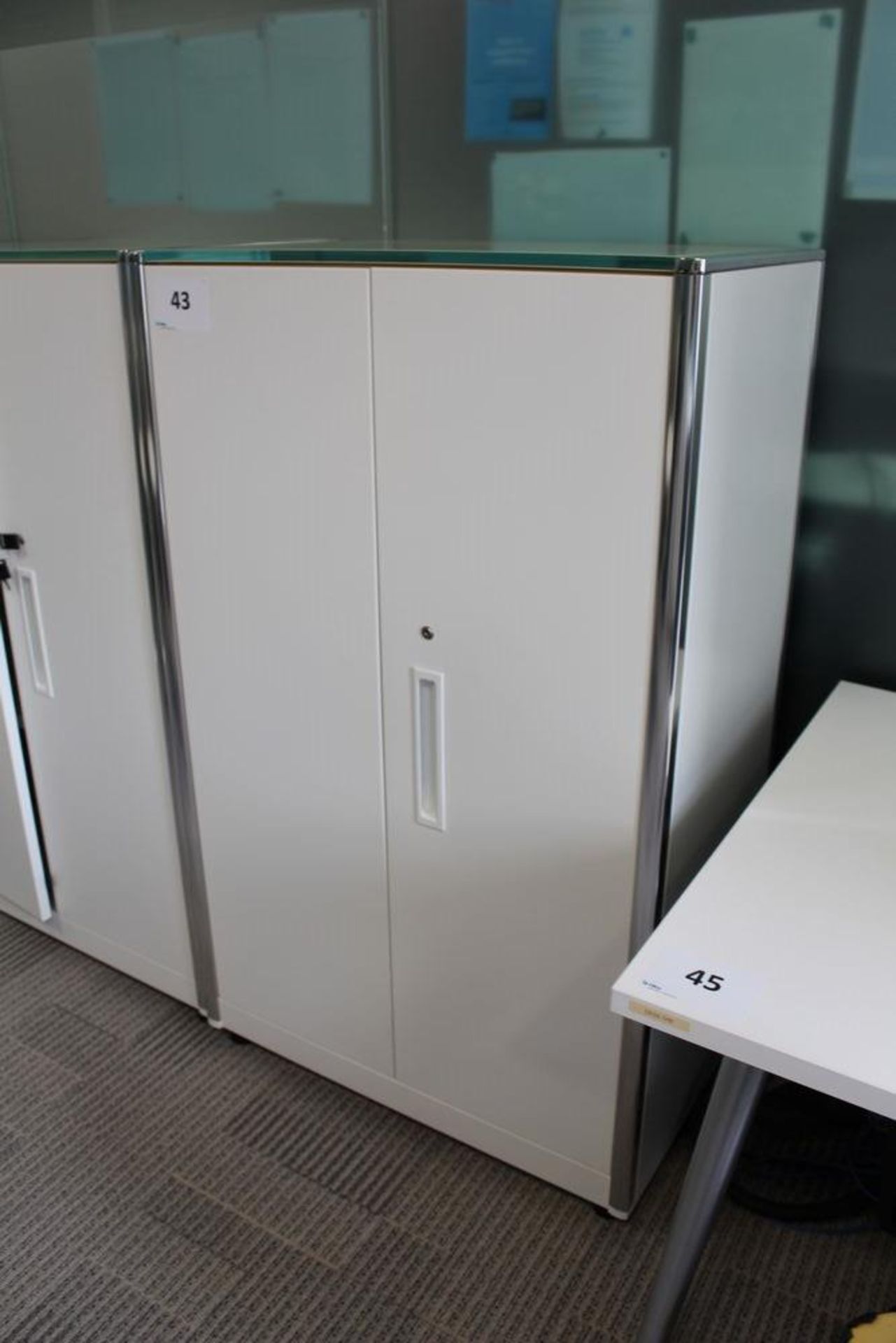 Knoll White Double Door Cupboard 800mm W x 450mm D x 1300mm H