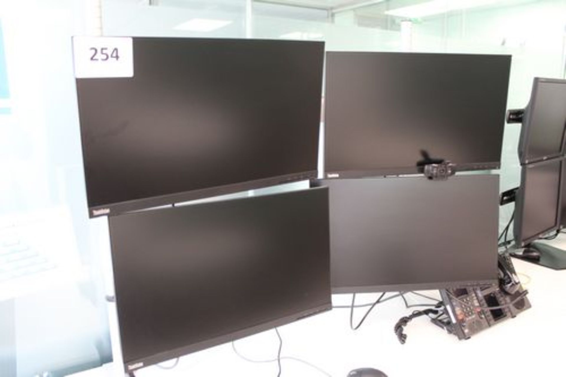 4 Lenovo P24-10, 24 inch IPC Flat Screen Monitors