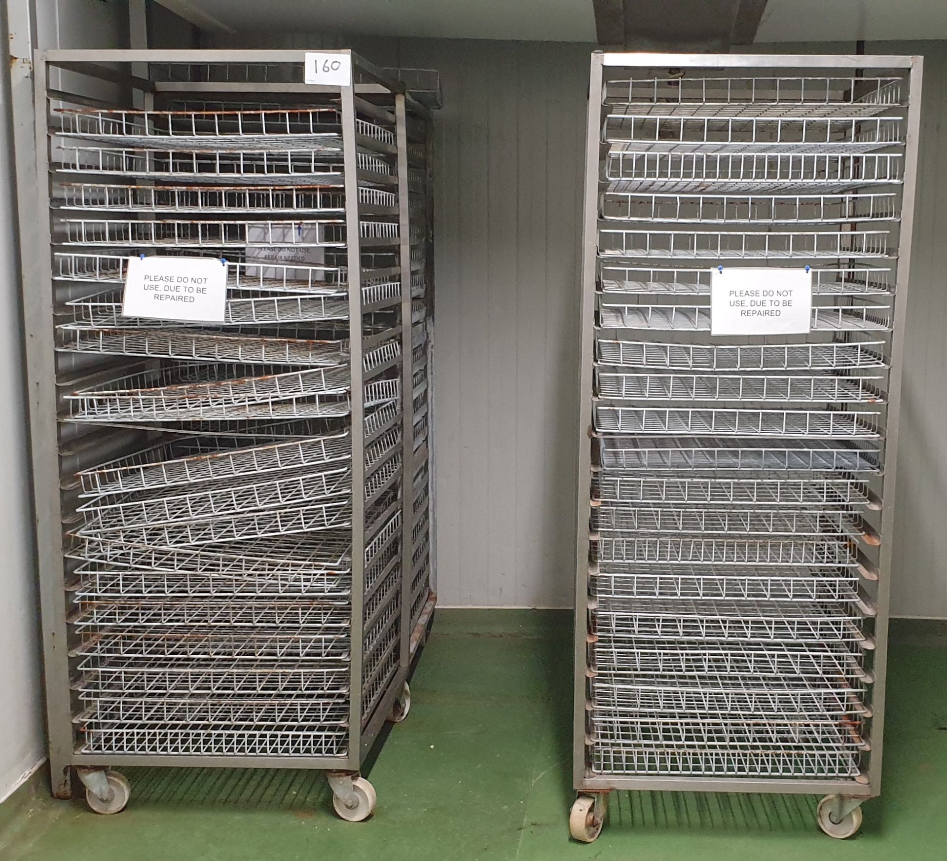 3 x Mobile Tray Racking Units, To be Repaired - Image 2 of 2