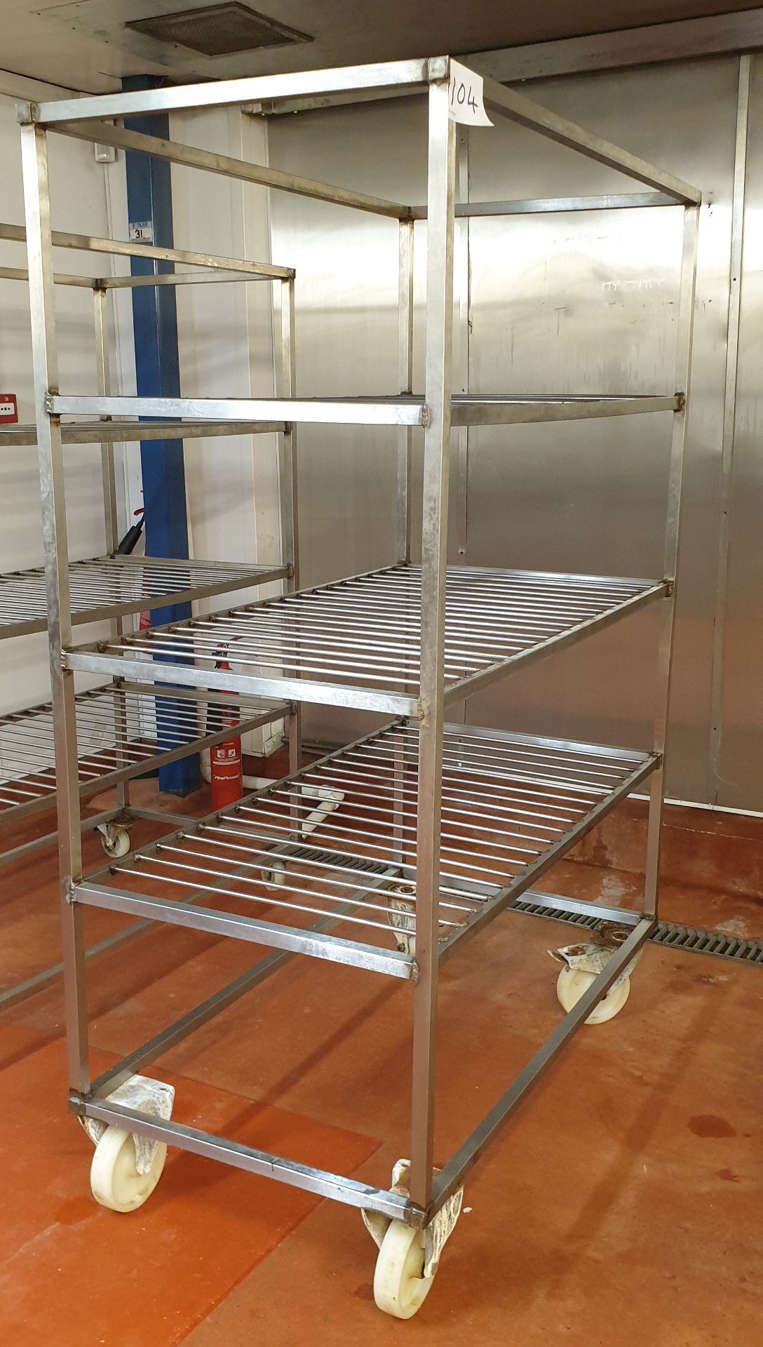 Stainless Steel 3-Tier Mobile Racking, 1.20m(l) x 0.65m(w) x 1.74m(h)