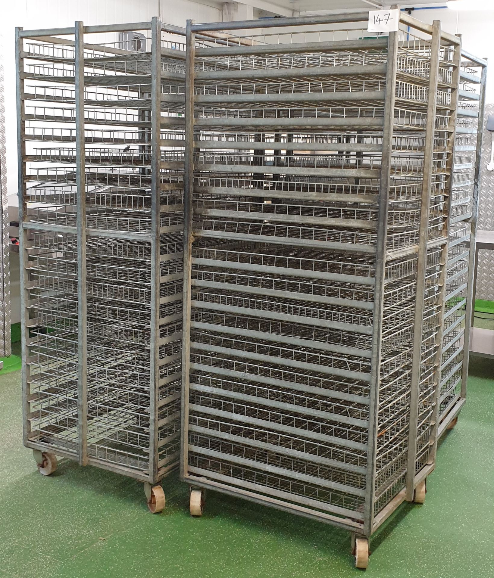 4 x 20 Tier Stainless Steel Racking Units, 0.77m(l) x 0.69m(w) x 1.78m(h)