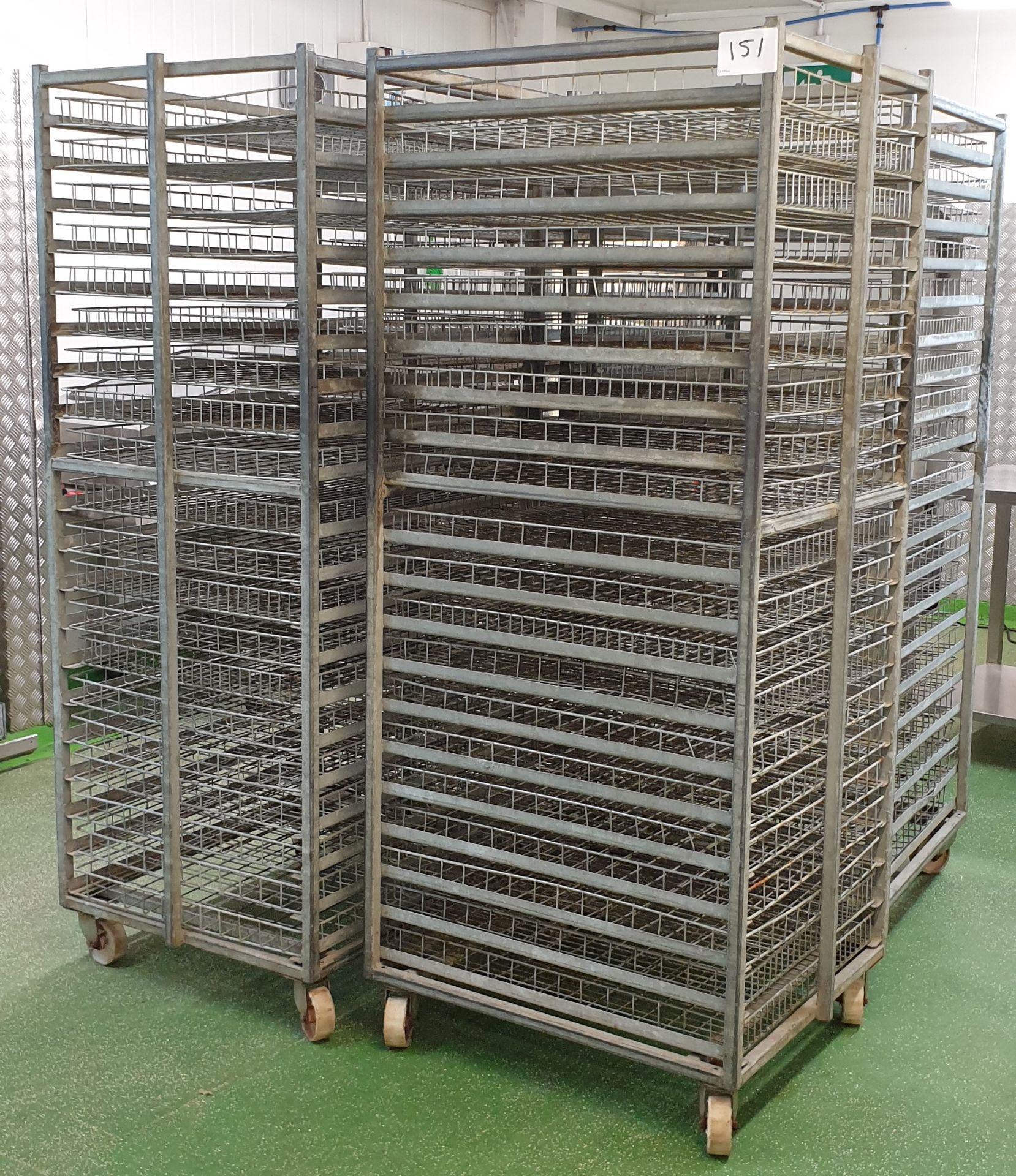 4 x 20 Tier Stainless Steel Racking Units, 0.77m(l) x 0.69m(w) x 1.78m(h)