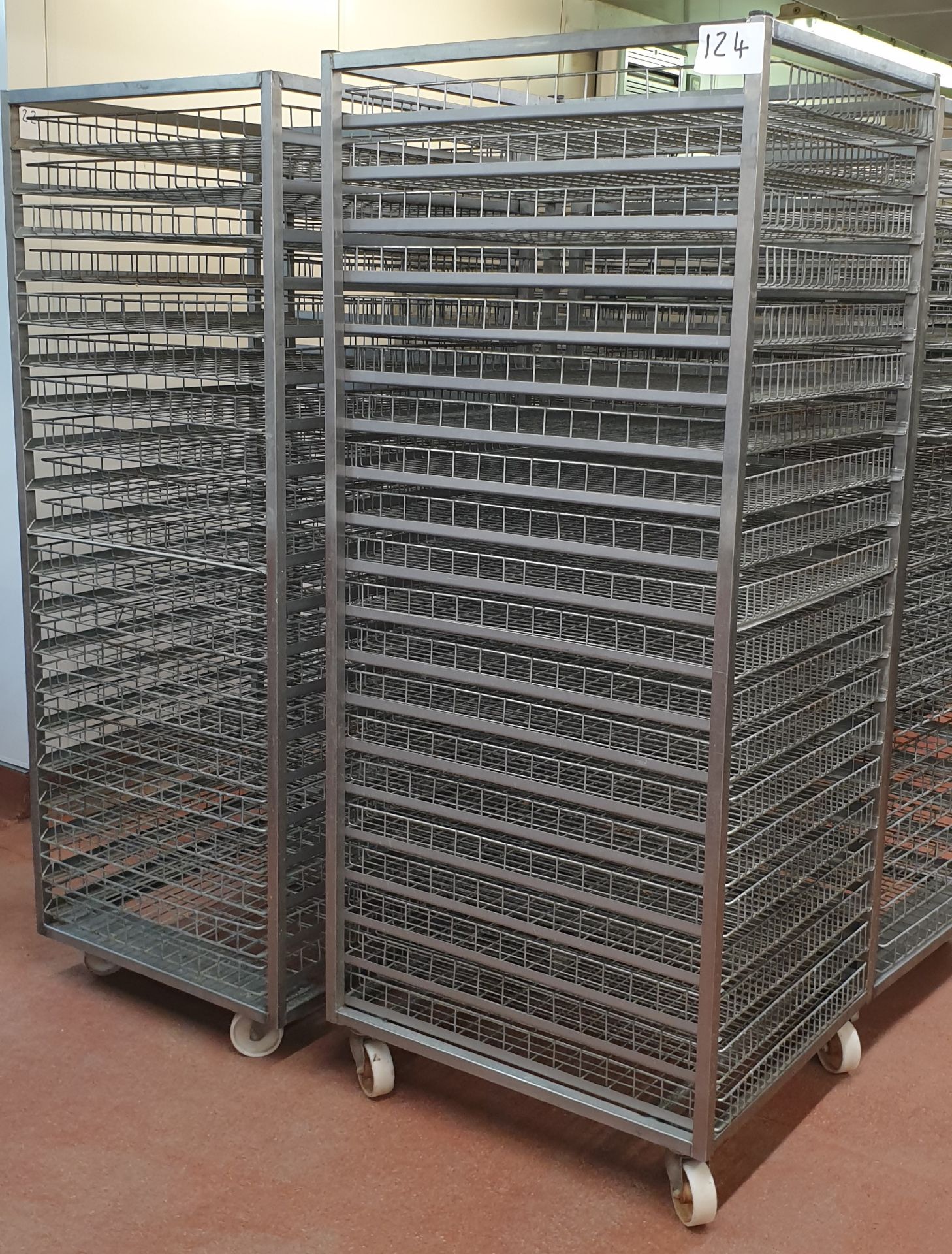 4 x 20 Tier Stainless Steel Racking Units, 0.77m(l) x 0.69m(w) x 1.78m(h)