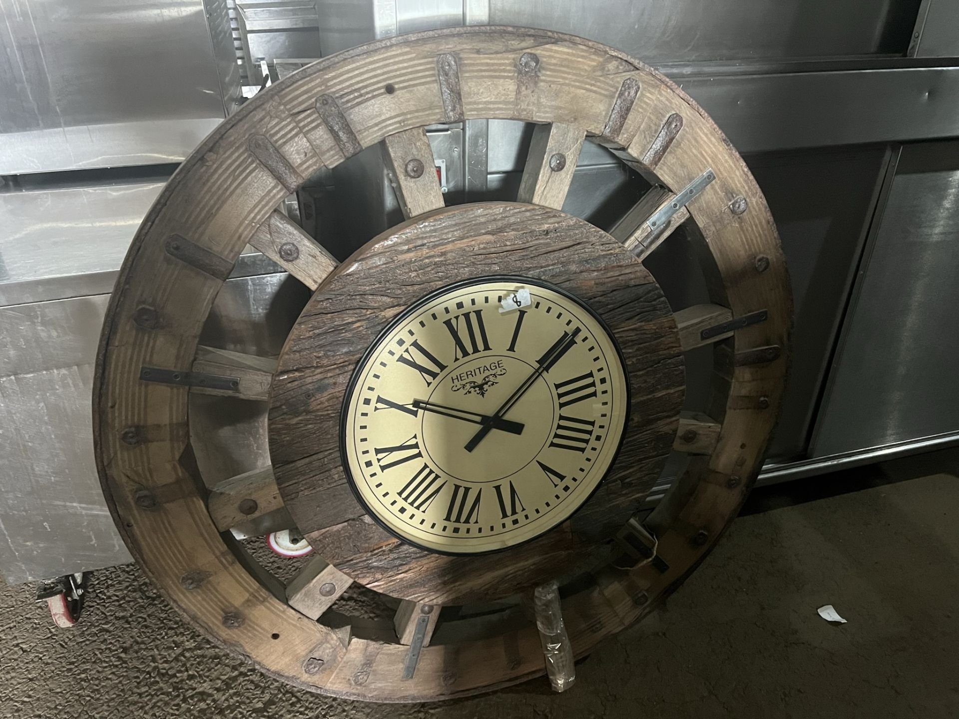 Excellent Old Cart Wheel Clock