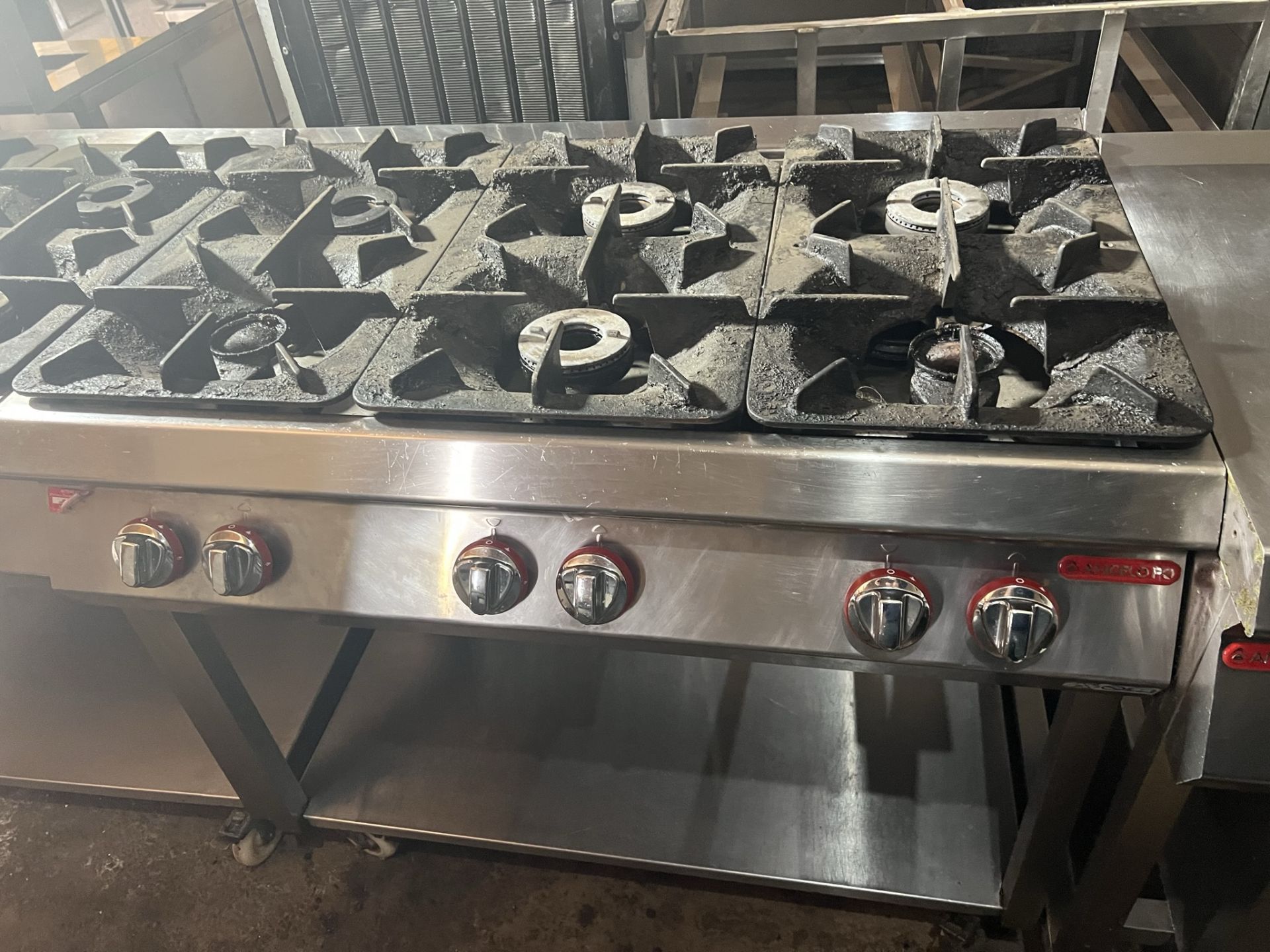 Angelo Po 6 Burner Boiling Top on Stand Natural Gas
