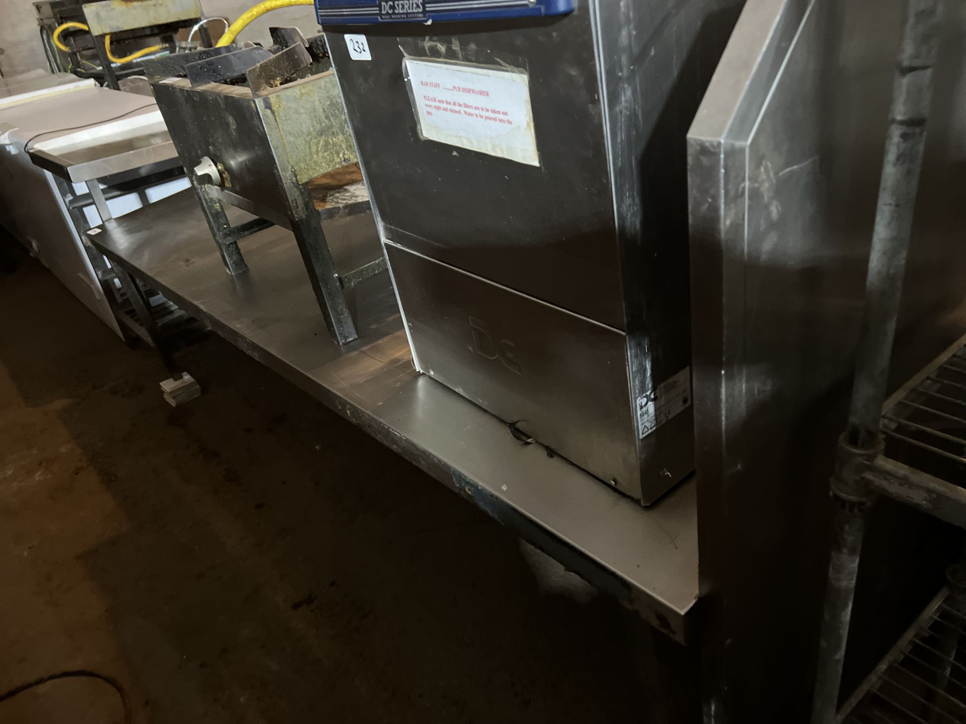 Stainless over appliance table 2300 x 680mm