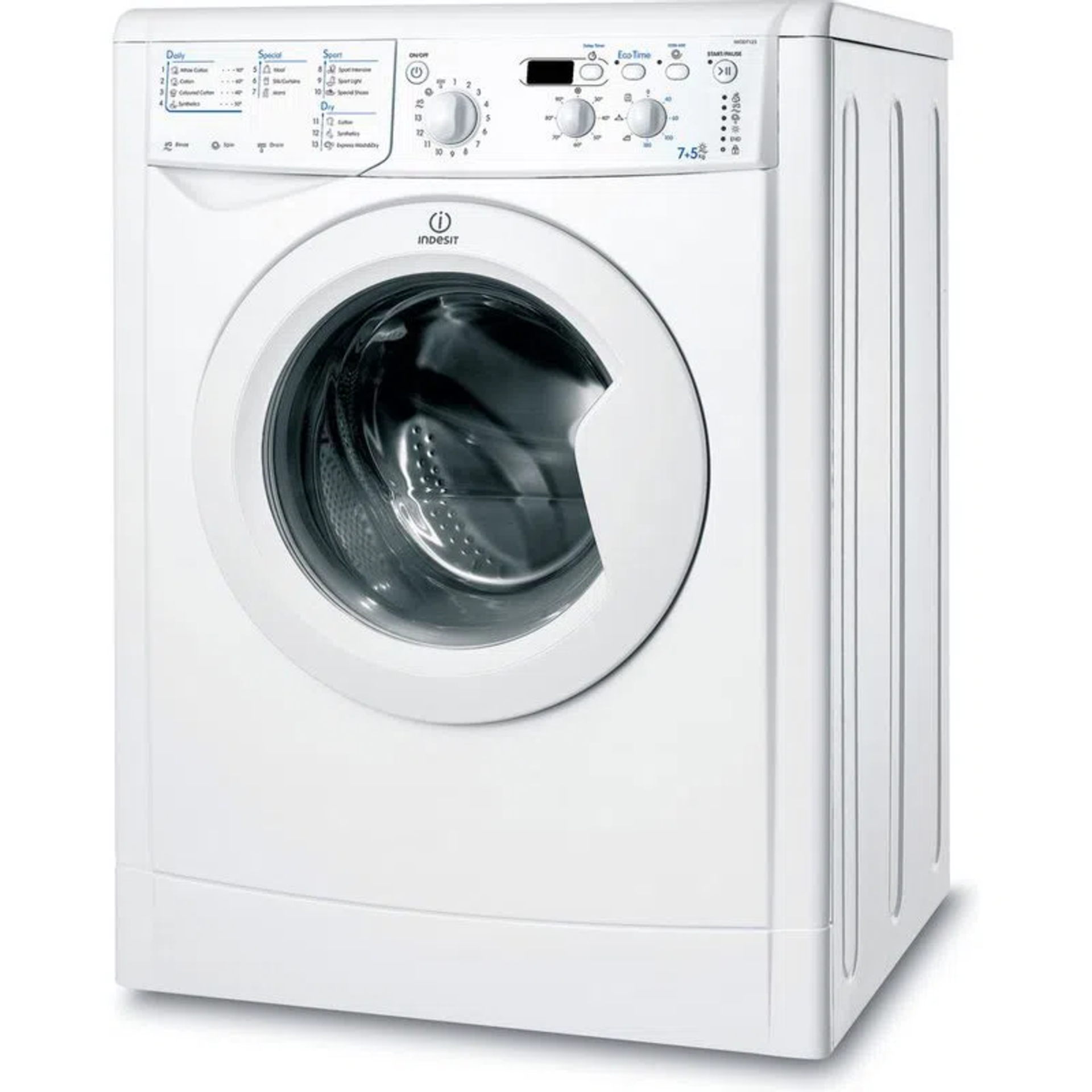 1: INDESIT IWDD7123 Freestanding Washer Dryer