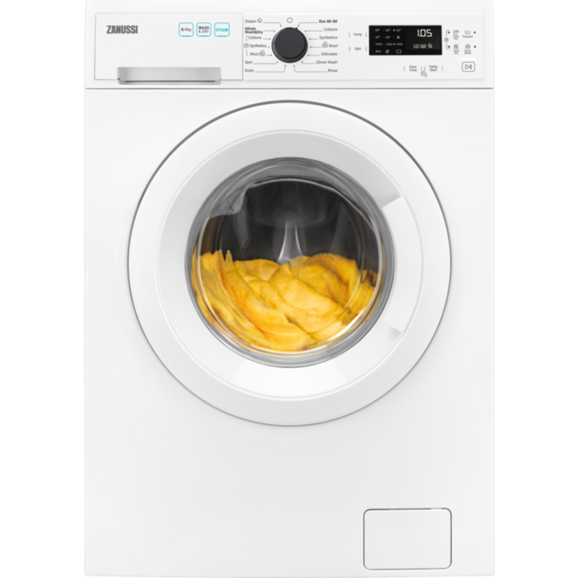 1: ZANUSSI ZWD86SB4PW Integrated Washer Dryer