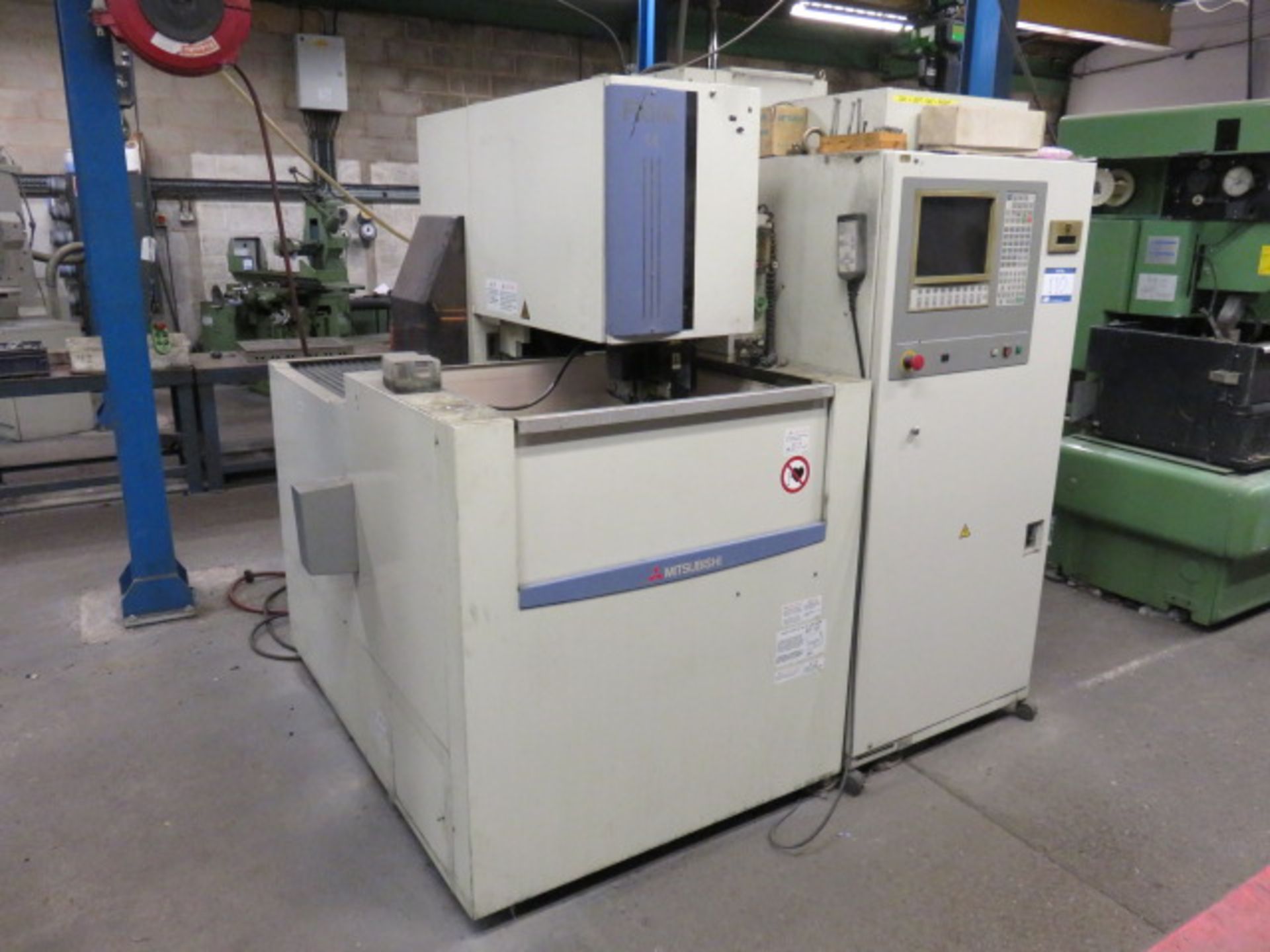 Mitsubushi FX10K CNC Wire Cutting Serial No.EDM01K10950 (2001) with Mitsubishi HE-UV3-03A Mist Coole - Image 2 of 2