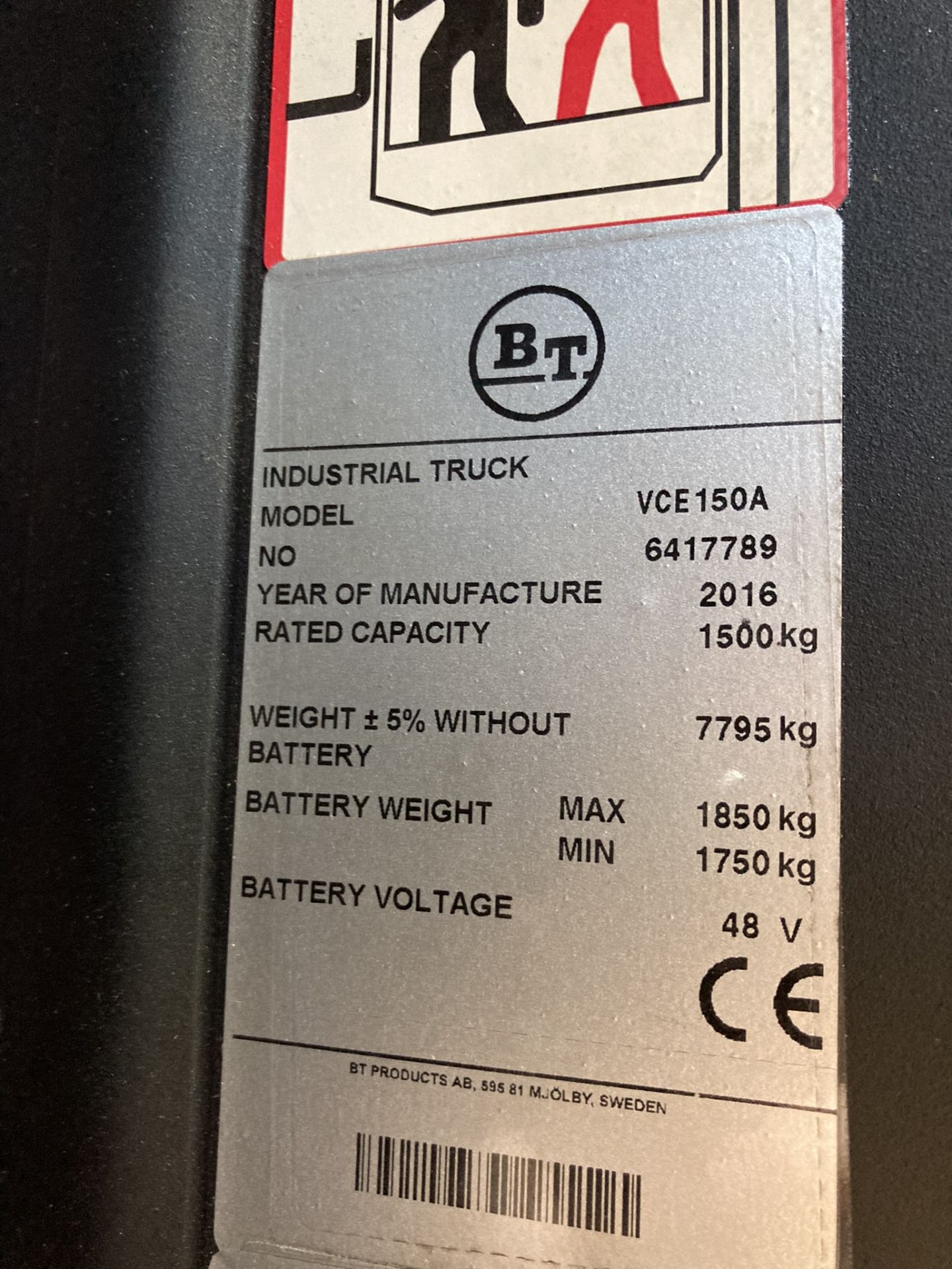 1 BT (Toyota) Vector, VCE 150A, Very narrow aisle electric forklift with charger, Serial Number: 64 - Image 5 of 5