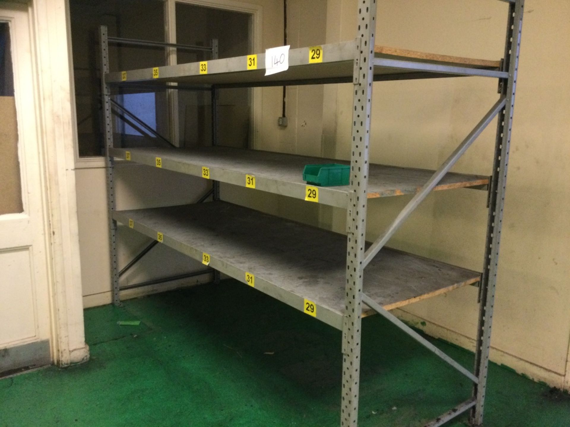 1, 6 Bays Of Light Duty Racking Comprising - 12 Upright Frames- 18 Pairs Of Beams- Chipboard Shel