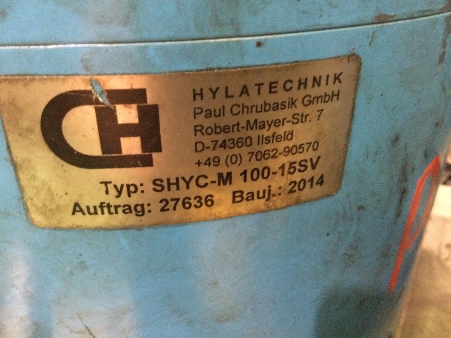 1 Hylatechnik, High pressure oil pump with 4: SHYC-M blanking shock dampers, Serial Number: 27636, Y - Image 12 of 14