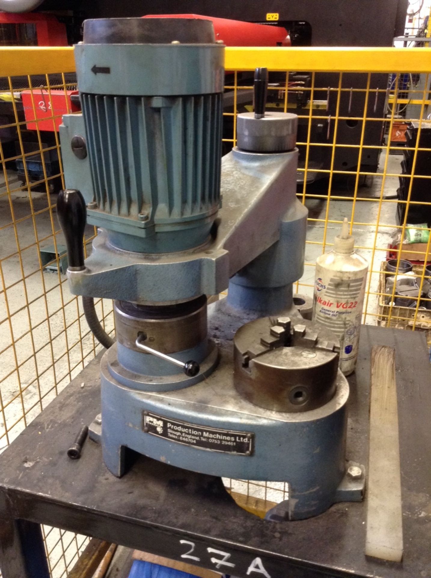 1 Production Machines, Swing over tool grinder, Serial Number: 384
