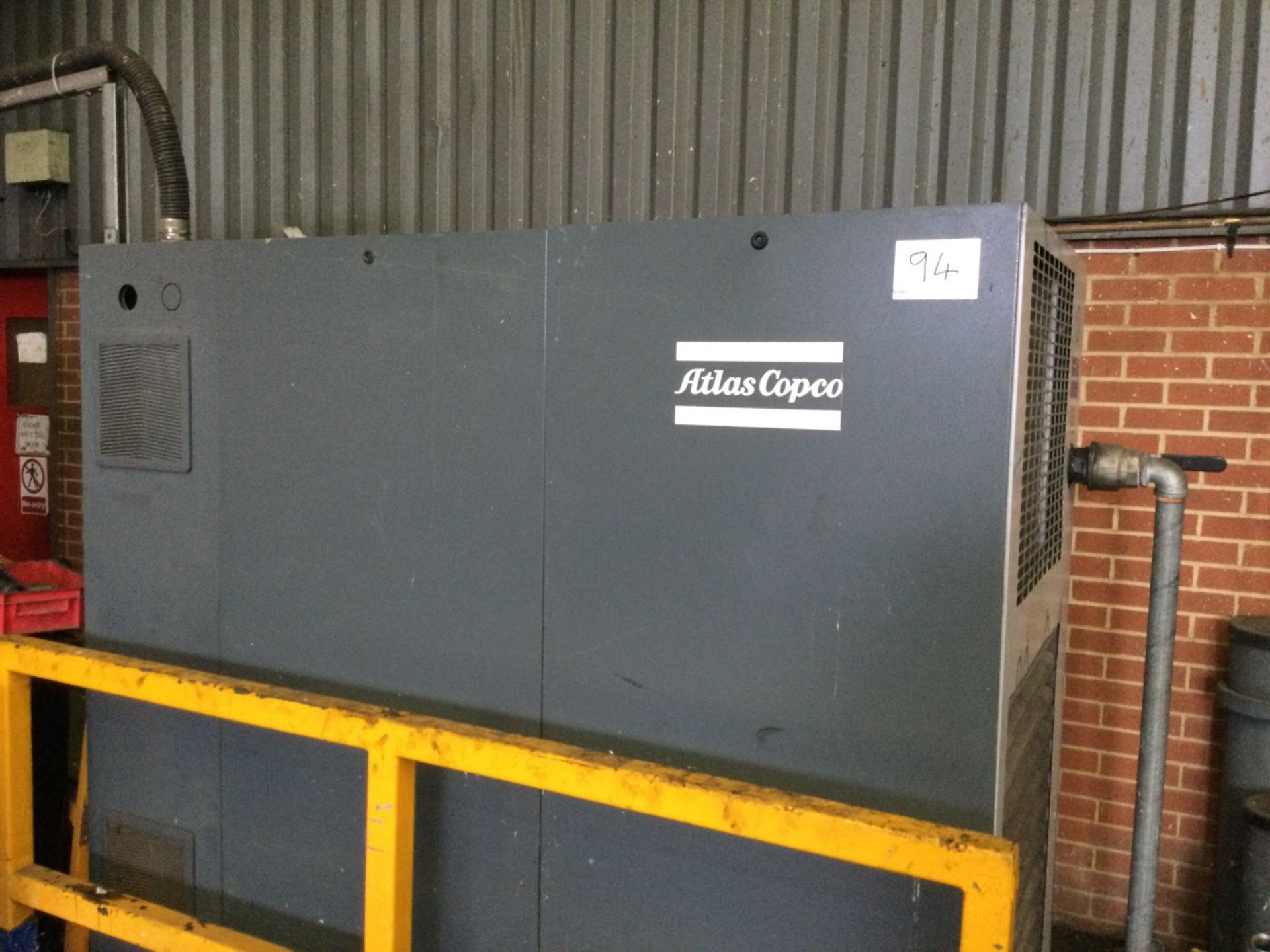 1 Atlas Copco, GA 90 VSD, Packaged Air compressor (Press Tool Storage Unit) , Serial Number: APl6602