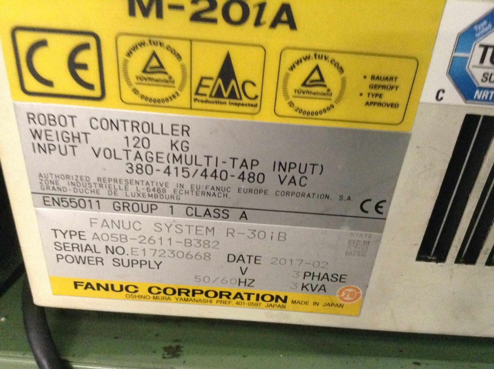 1 Fanuc , M-20iA 12L , 6-axes 12kg payload Robot, floor mounted, with Controller Model R30iB And a K - Image 5 of 5