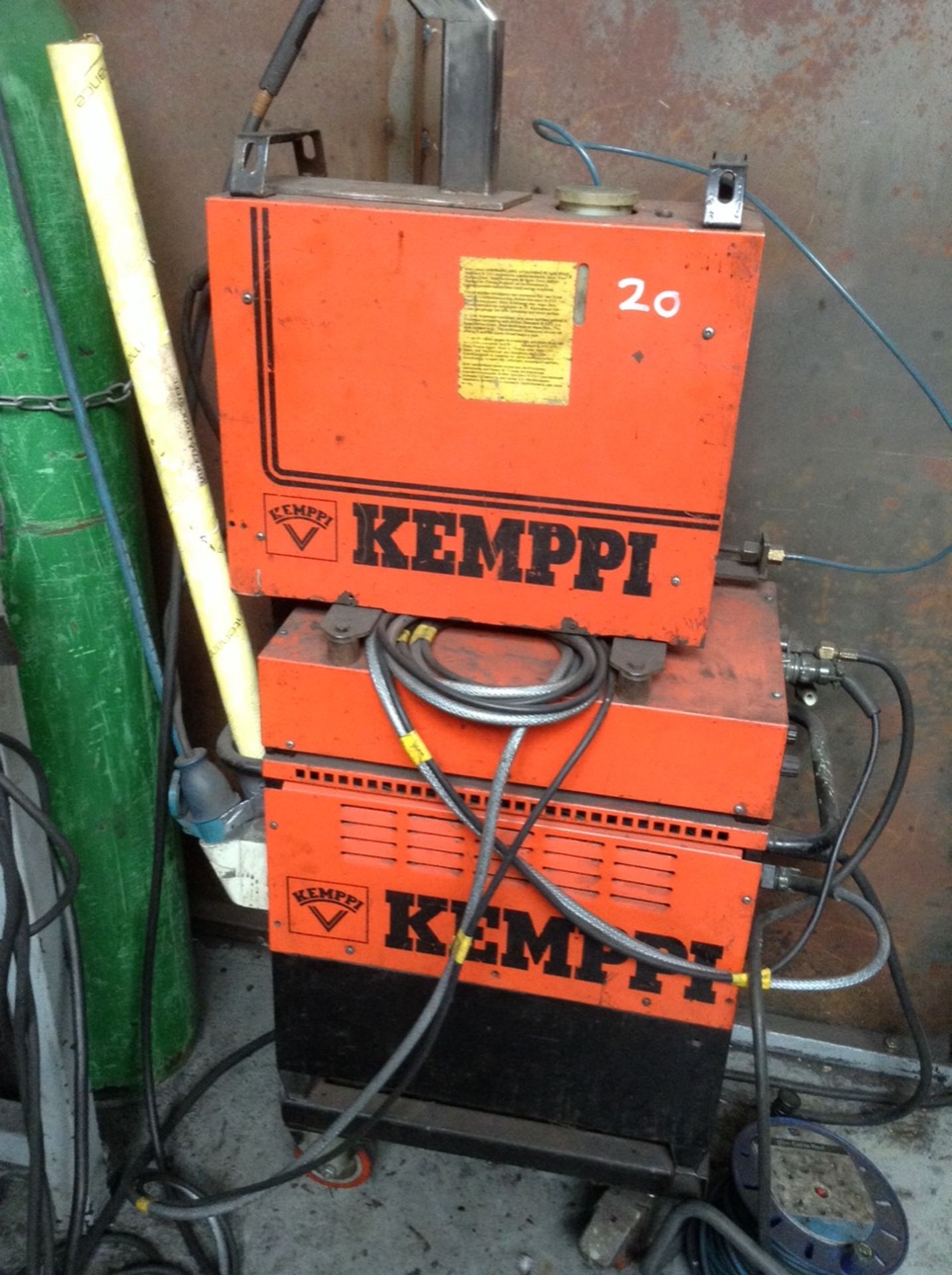 1 Kemppi , Kempack 200, Mig welder with WU-10 cooler, cables, foot controller and an Esab Buddy Arc
