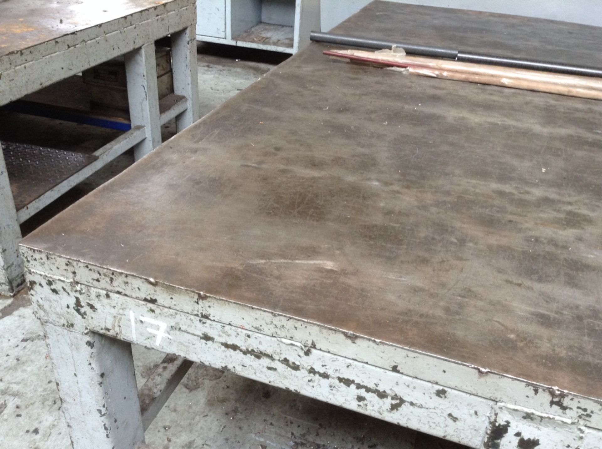 3, Cast iron surface tables, approx. 2.5m x 1.5m each - Image 3 of 3