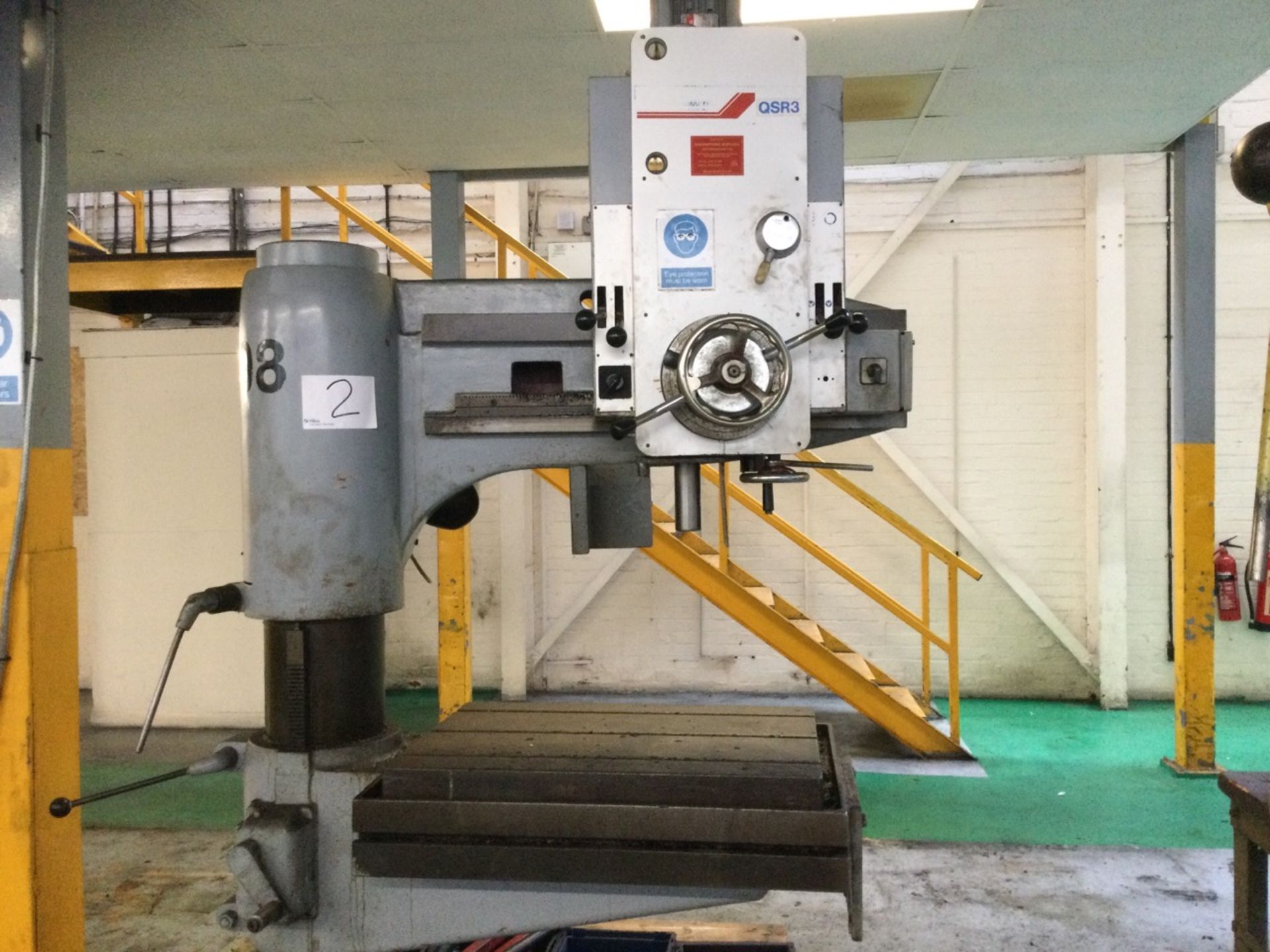 1 Qualters & Smith , QSR 3, Radial arm drill, fixed height with rise and fall table, 36" radius capa - Image 2 of 2