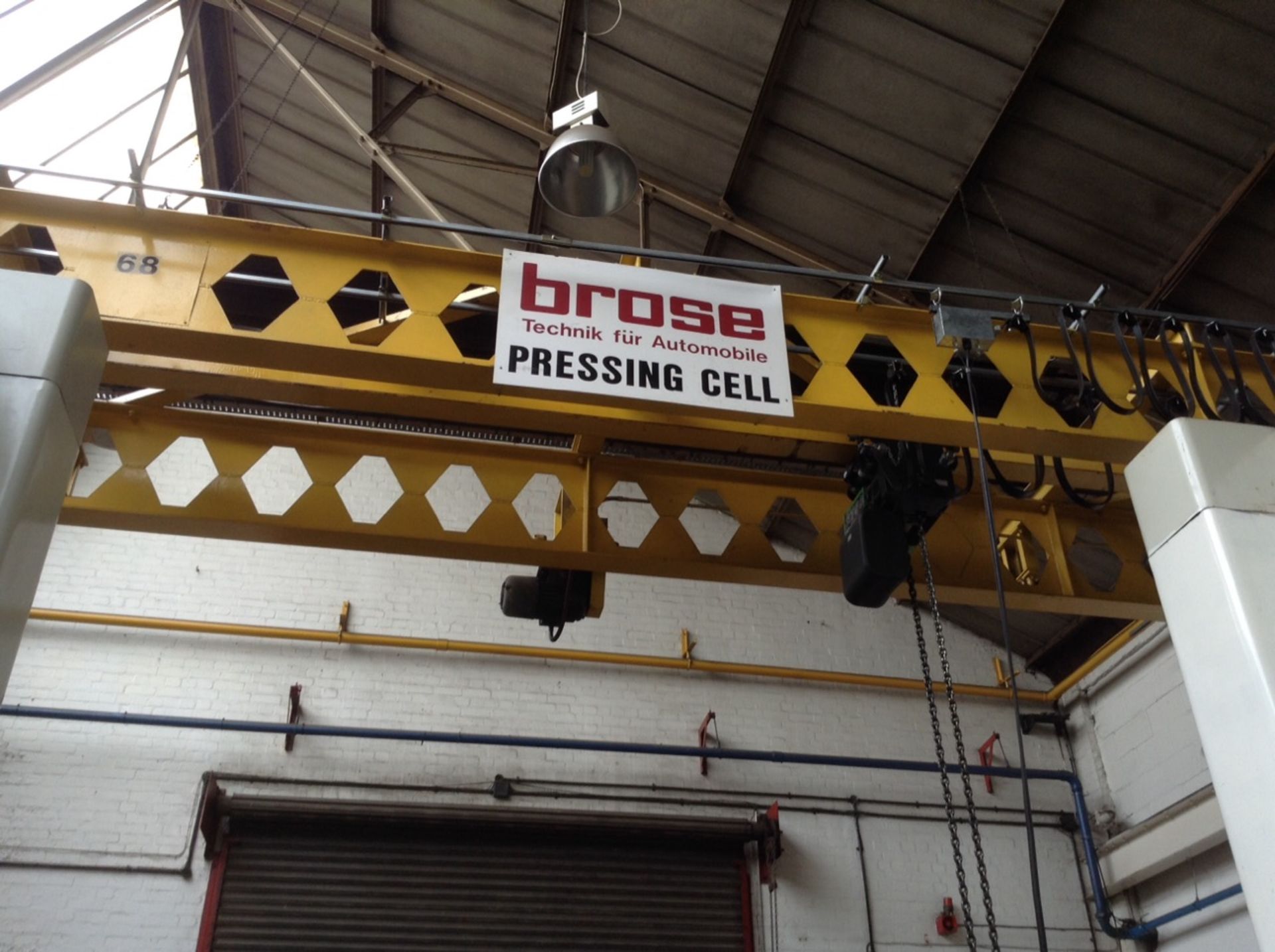 1: Unnamed, Double pierced girder OHT crane with Stahl 5,000kg electric hoist with pendant control,