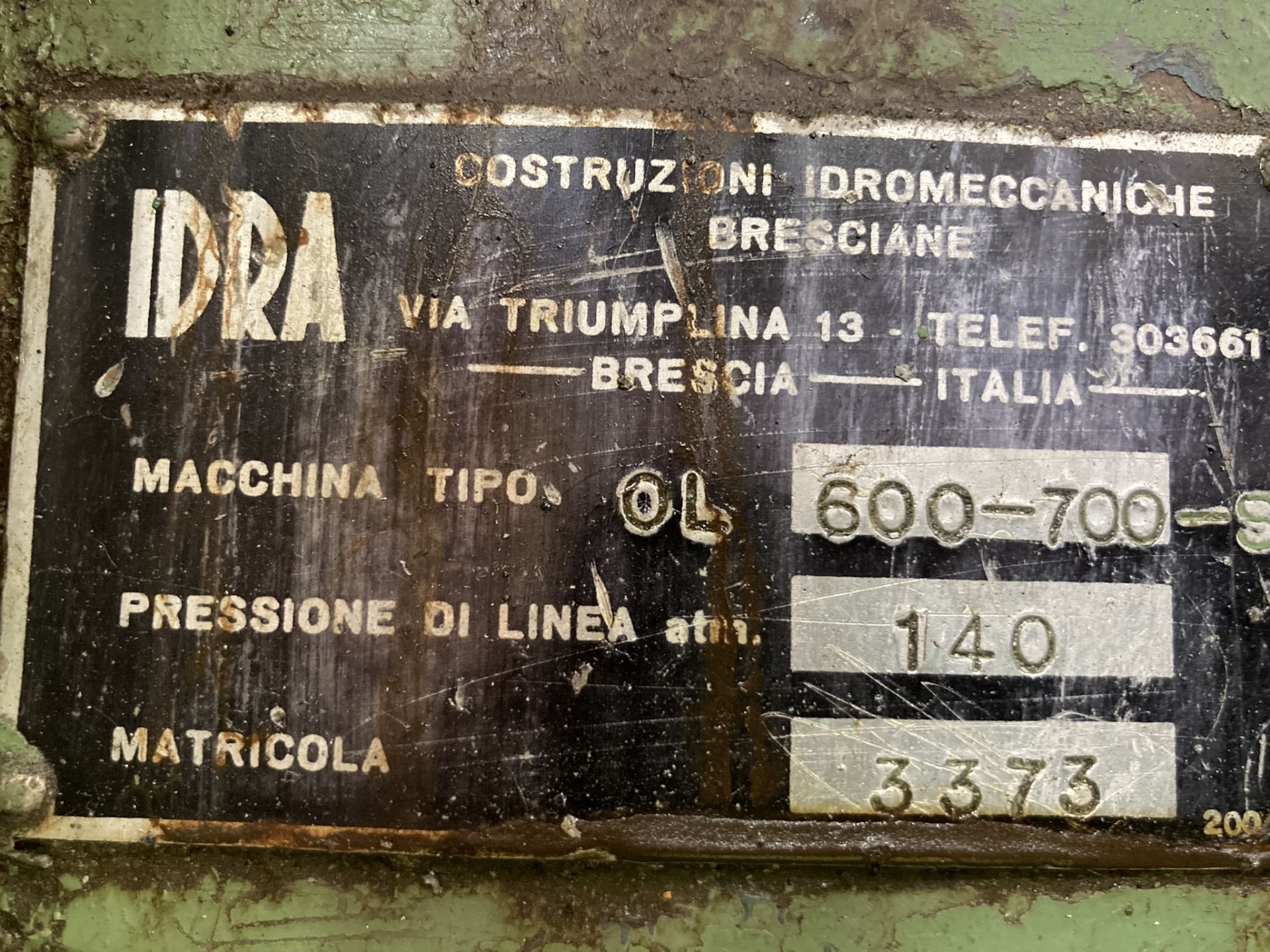1 Idra, 600-700, Die-casting machine with Striko G