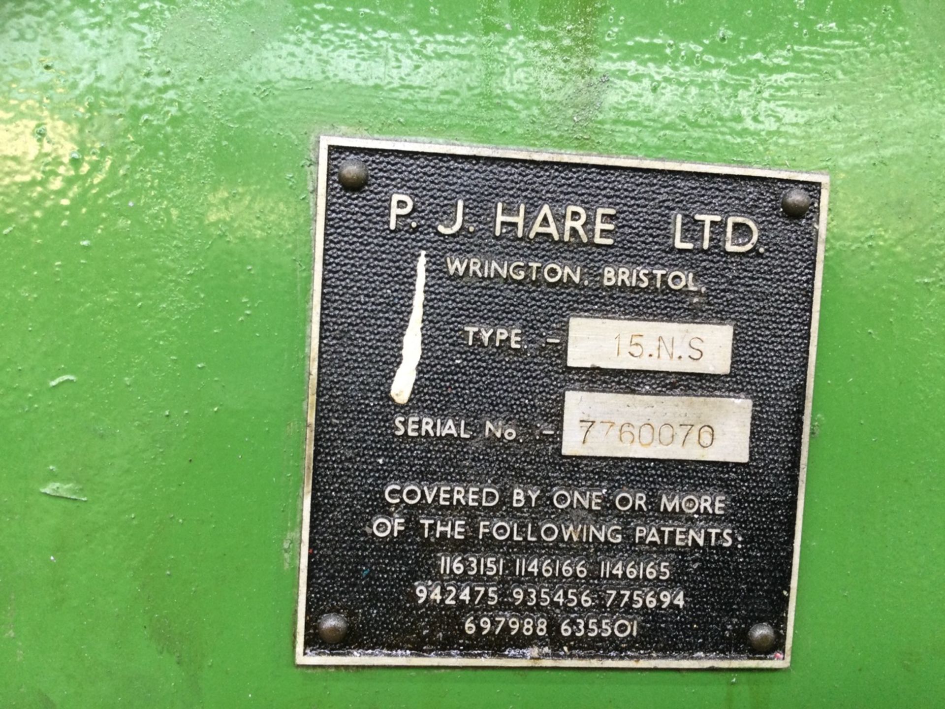 1 PJ Hare, 15NS , 15 Ton rated C-Frame press, Seri - Image 2 of 2