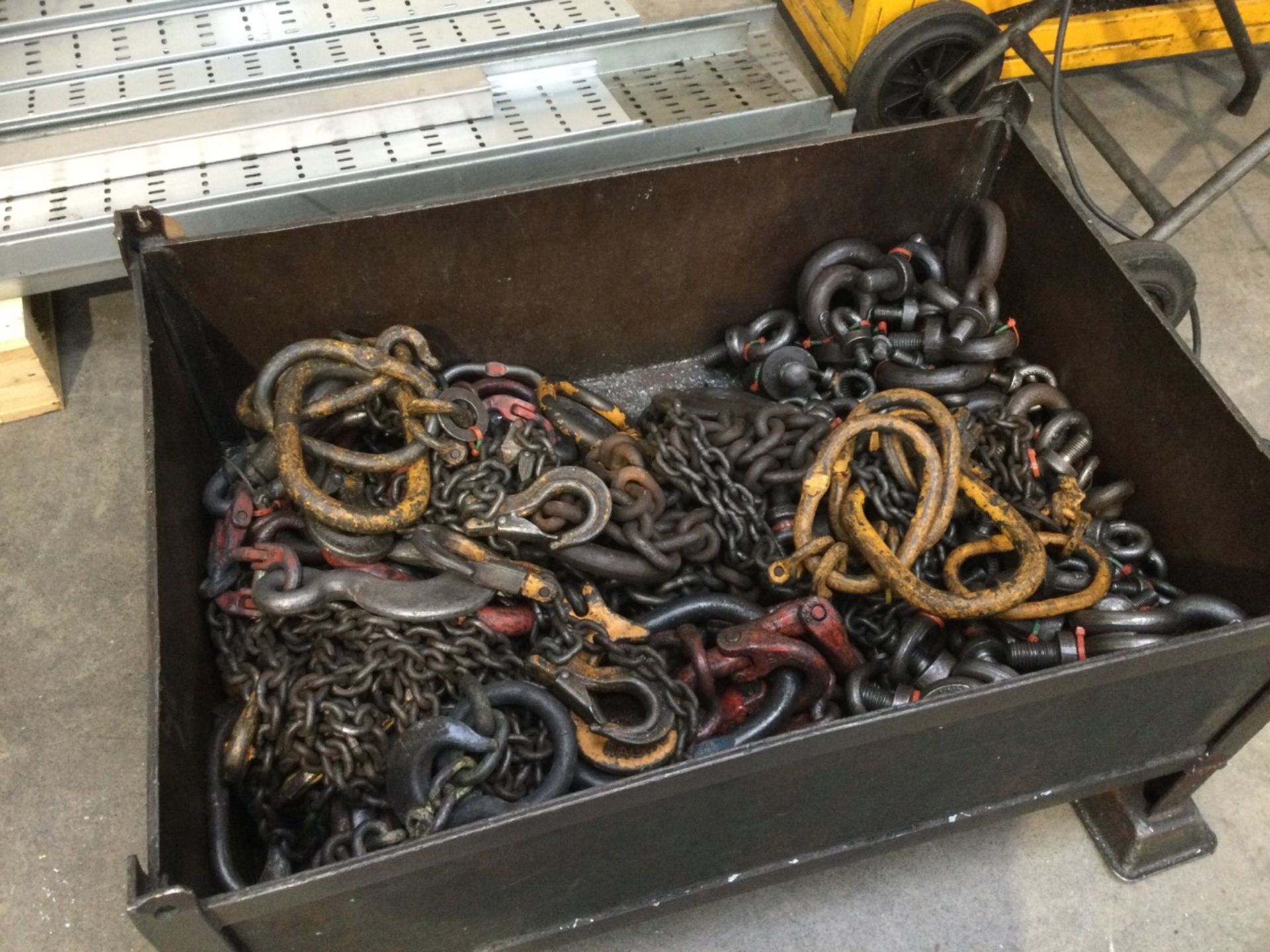 Stillage Of Various Chains And Eyebolts