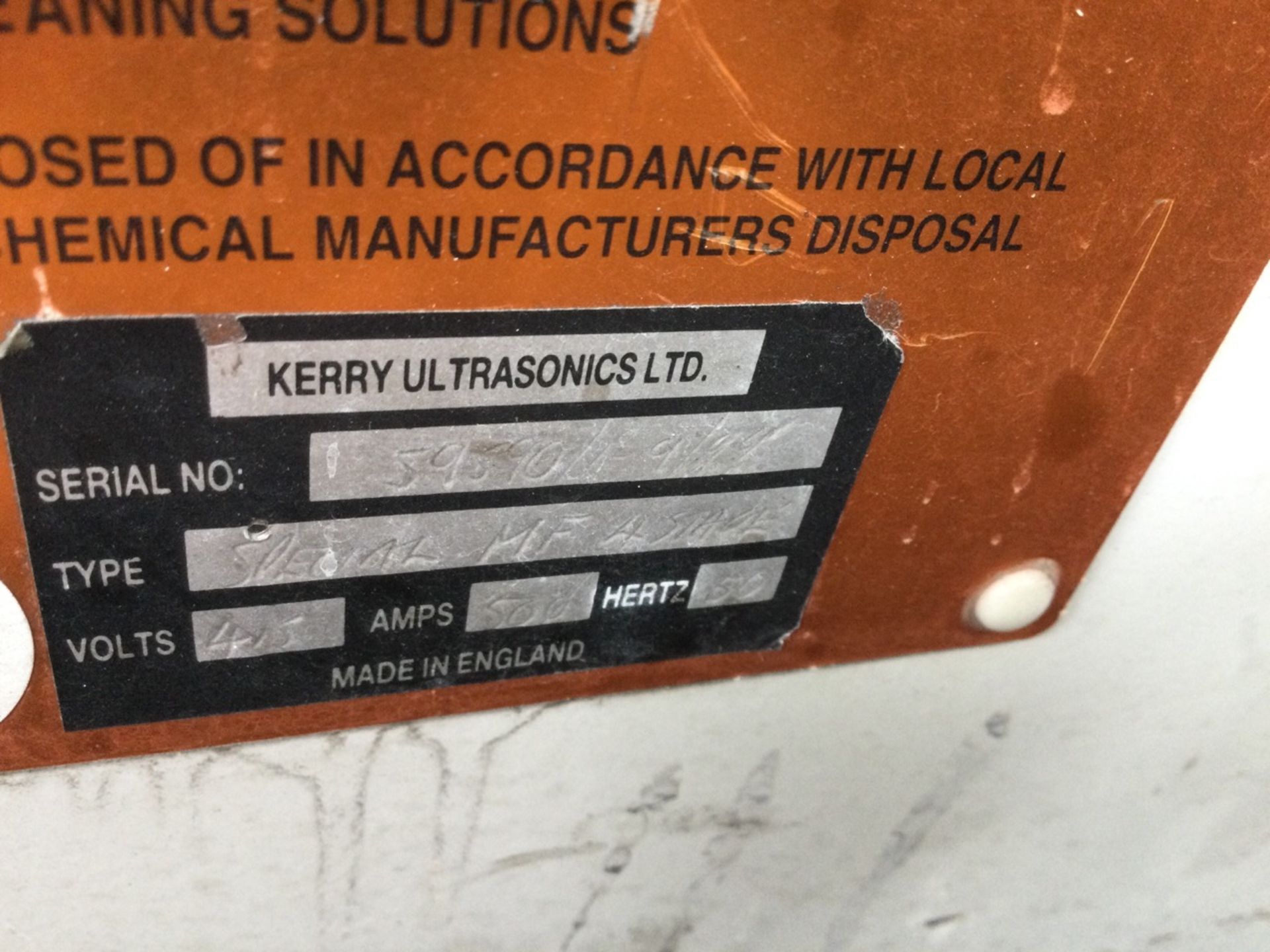 Kerry AUTOTRANS MK 4 Ultrasonic Cleaning Bath Unit - Image 5 of 5