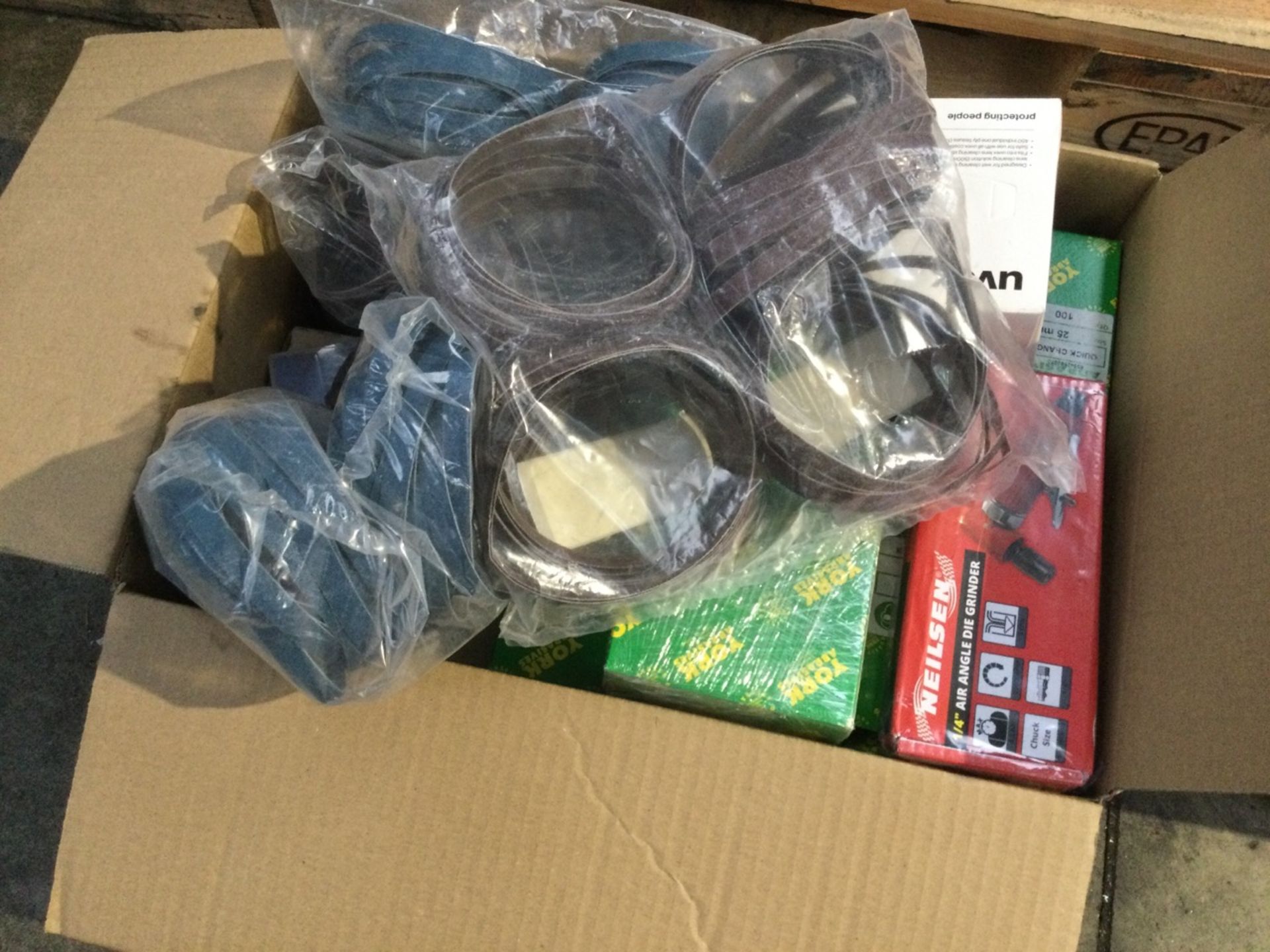 Box Of Grinding Belts And Discs