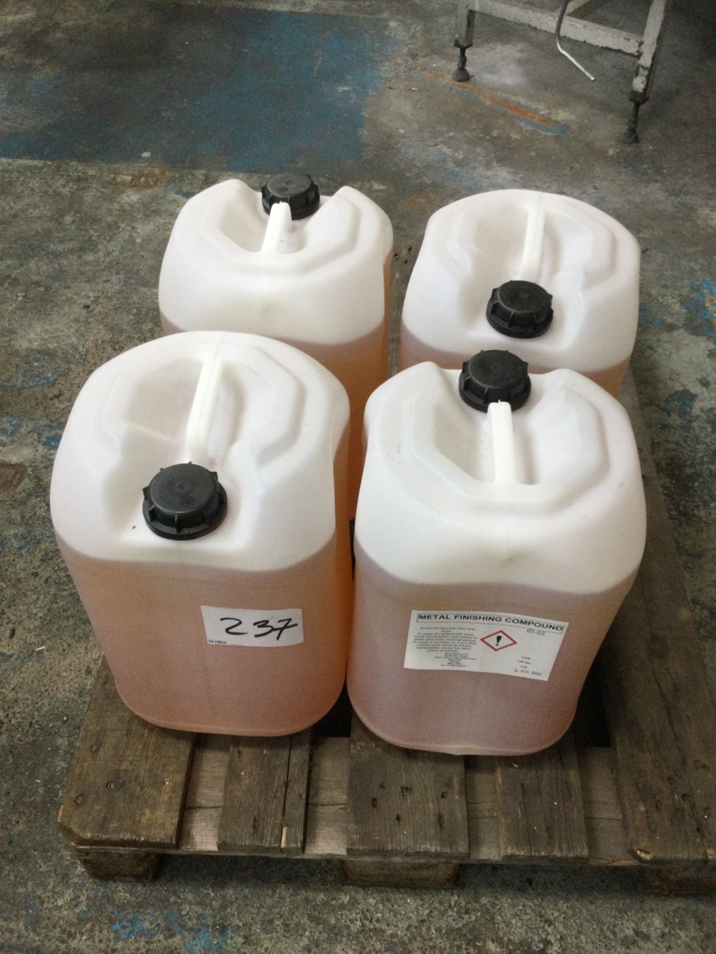 4, drums of 25 Litres Metal Finishing Compound