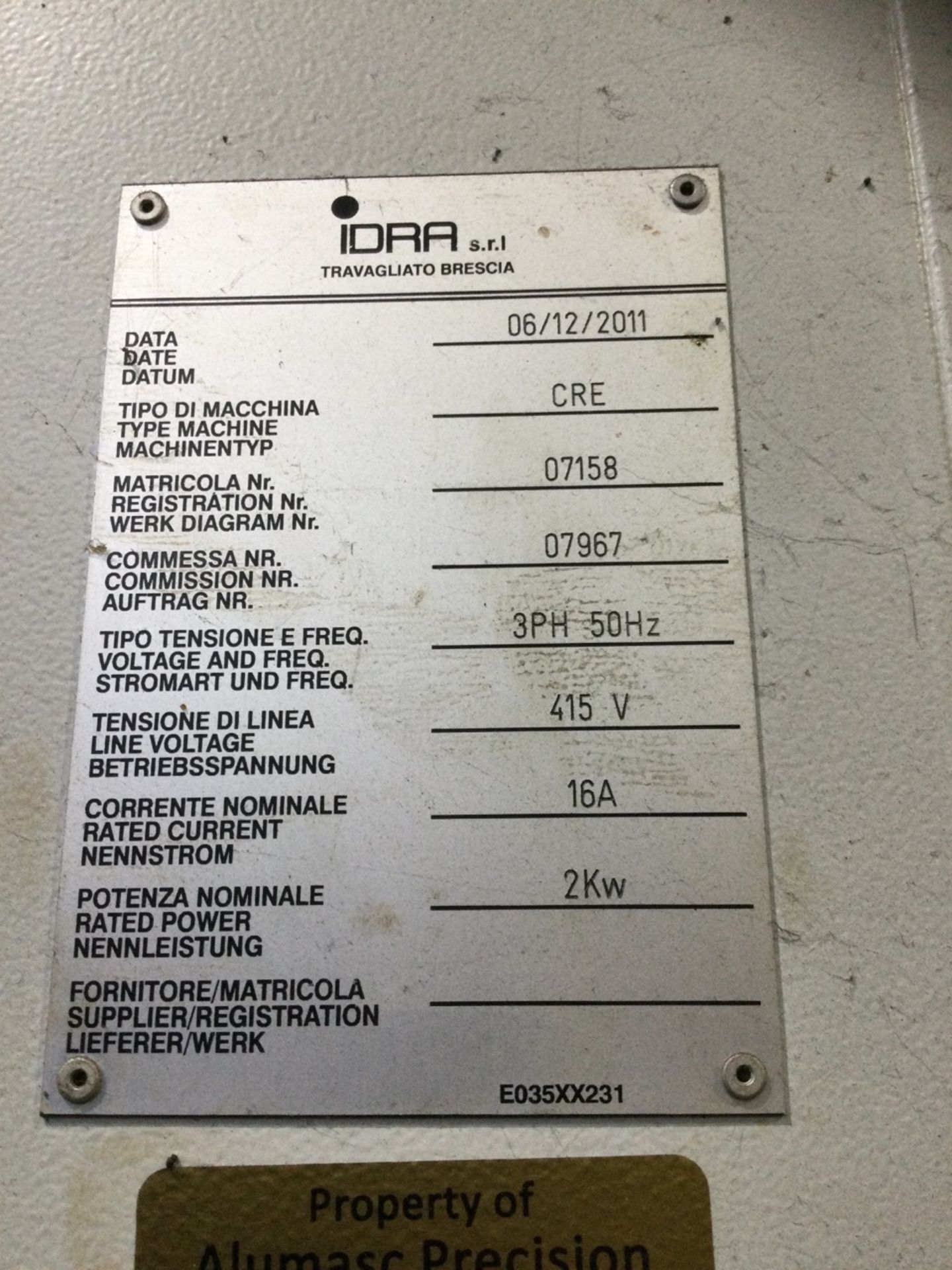 1 Idra, CRE, Robot Ladle, Serial Number: 7158, Yea - Image 4 of 4