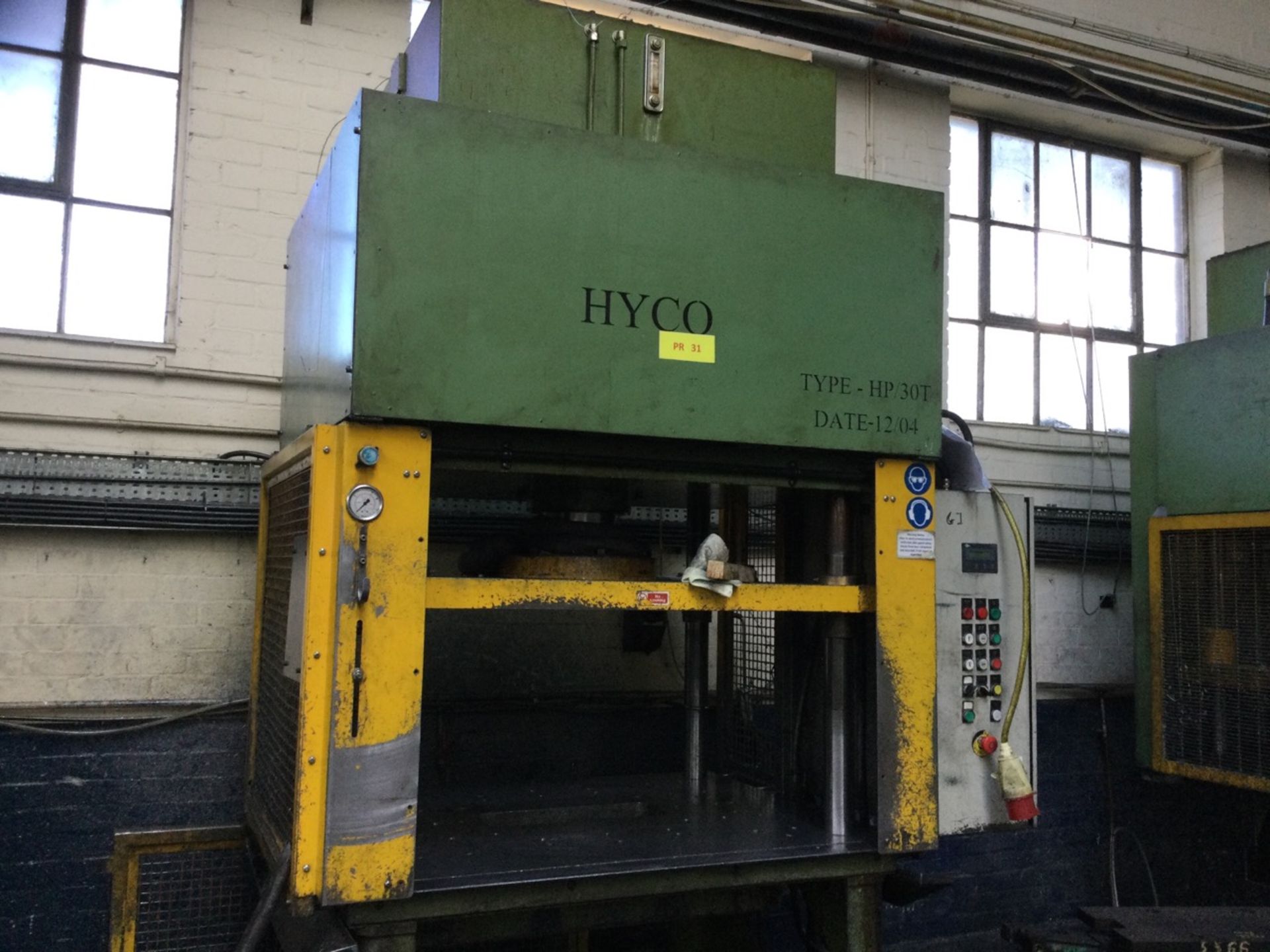 1 Hyco, HP/30T, 30-Ton Rated Hydraulic trim press