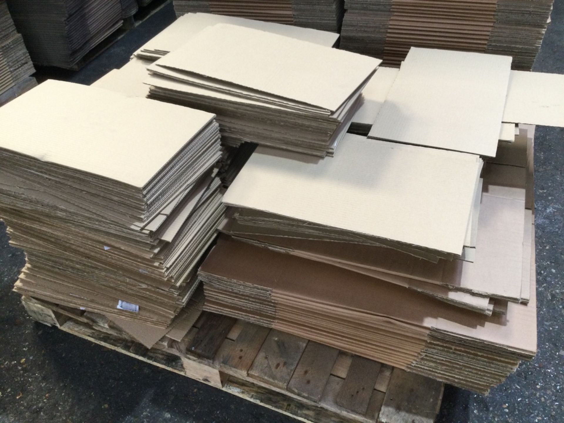 6: Pallets Of Various Unbranded Flat Packed Cardbo