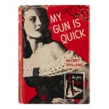 SPILLANE, Mickey. My Gun is Quick. NY, 1950. FIRST EDITION WITH SPILLANE'S SIGNATURE on a slip laid