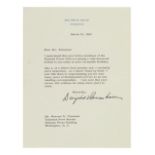 EISENHOWER, Dwight D. TLS ("Dwight Eisenhower"), as President, to Bascom N. Timmons. Washington, D.C