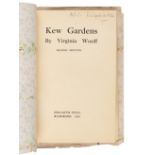 WOOLF, Virginia. Kew Gardens. Richmond, 1919. Second edition, one of 500 copies printed one month af