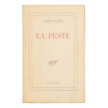 CAMUS, Albert. La Peste. Paris: Gallimard, 1947. FIRST EDITION, one of 215 copies on velin pur fil d