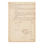 LOUIS XVI, King of France (1754-1793). Document signed ("Louis"), 17 December 1776. Countersigned by