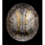 A Sasanian Silver-Gilt Lobed Bowl Length 6 1/4 inches (15.9 cm).