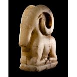 A South Arabian Alabaster Ibex Height 5 3/8 inches (14 cm).