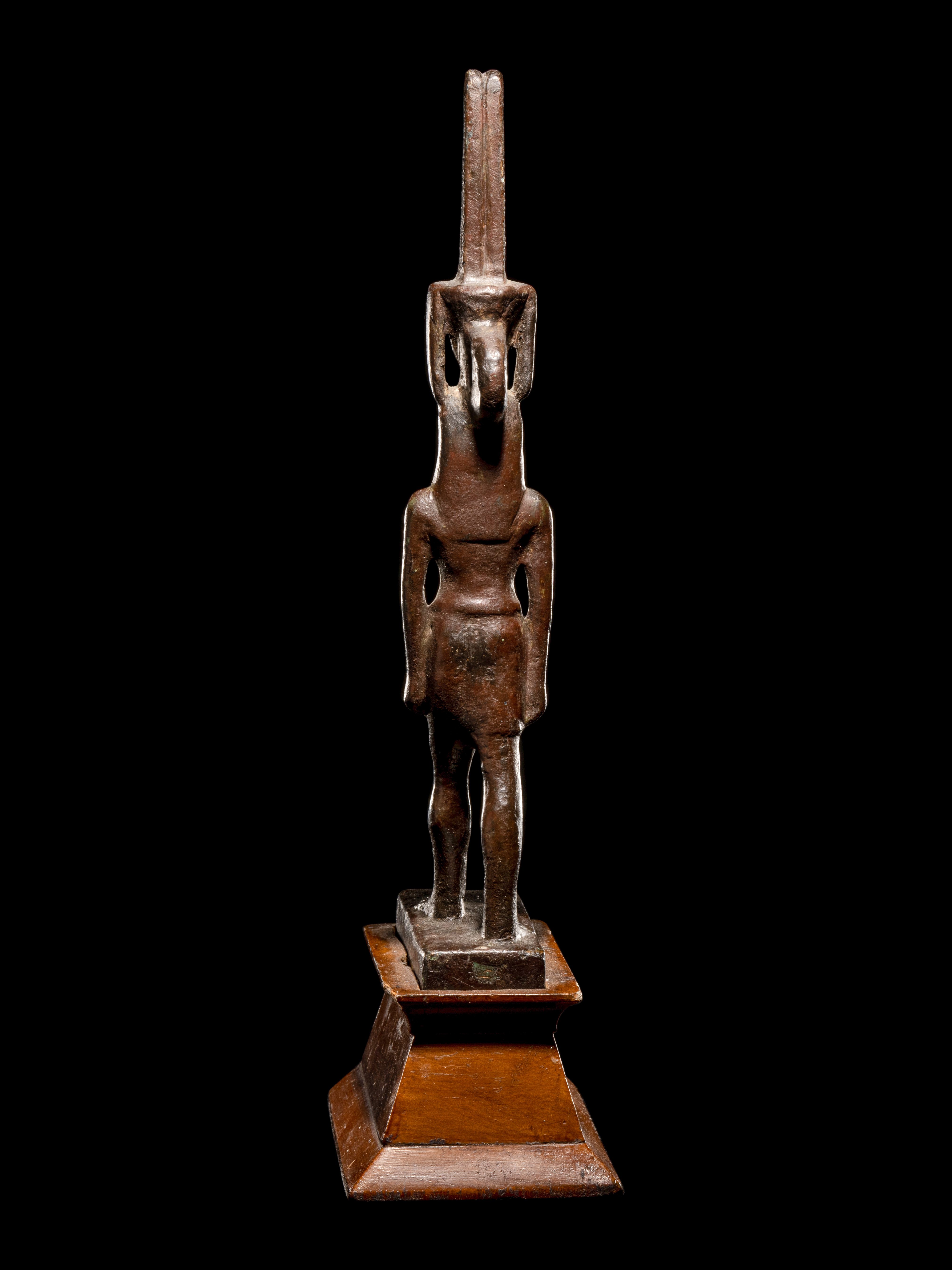 An Egyptian Bronze Nefertum Height 7 1/2 inches (19.05 cm). - Image 4 of 4